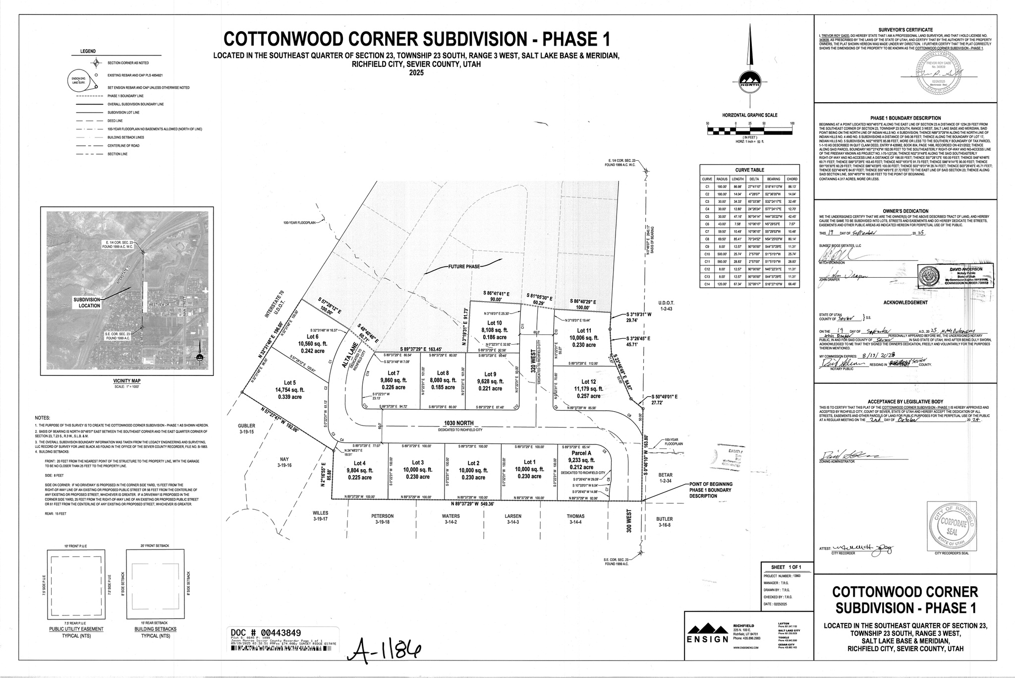COTTONWOOD CORNER PHASE 1 - Land