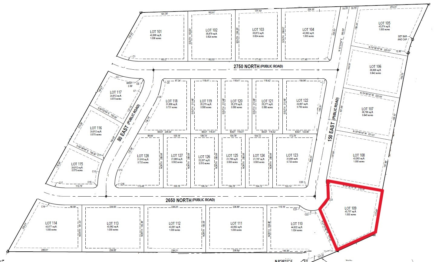CEDAR RIDGE ESTATES - Land
