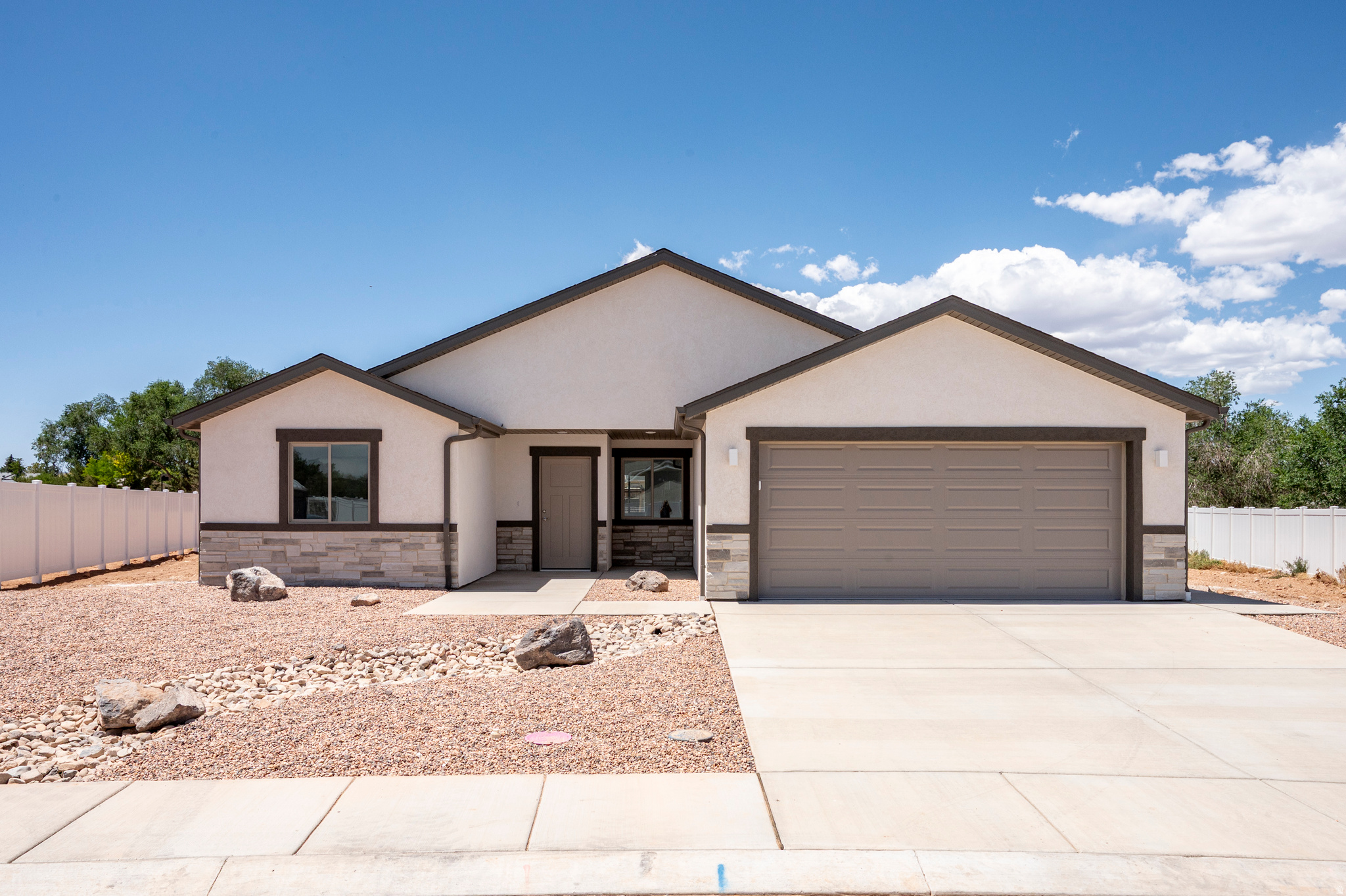 Now complete! $5000 towards closing costs or upgrades included! Quality & value in this new Enoch neighborhood -NO HOA! Our popular plan #2 is on one of our larger lots. It has an open floorplan w/two separate bedroom areas for privacy and includes all kitchen appliances. Quality construction details include soft-close wood cabinetry, quartz countertops, and finished & fully insulated garages. Upgraded luxury plank in living areas, plush carpet in bedrooms, tile in bathrooms. This price includes front rock-scaping, the shared side fencing in heavy-duty vinyl, and RV parking with hookups! Centrally located close to Gateway Prep. Academy K-8, and minutes to everything!