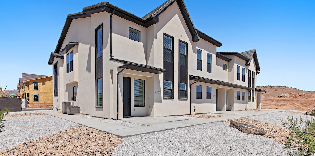 Welcome to Rockland Townhomes, a stunning new development nestled in the heart of St. George's coveted Tonaquint neighborhood. The Petunia floor plan is designed to impress, offering high-end finishes throughout and a spacious layout that includes expansive living areas on both levels. Enjoy a peaceful setting in a quiet location while being just minutes away from top-rated schools, shopping centers, restaurants, golf courses, and an abundance of outdoor activities. With nearby hiking, biking, and mountain biking trails, this is truly a home for those who love both tranquility and adventure. This exciting new development is a must-see! Contact our agent today to arrange a private showing.