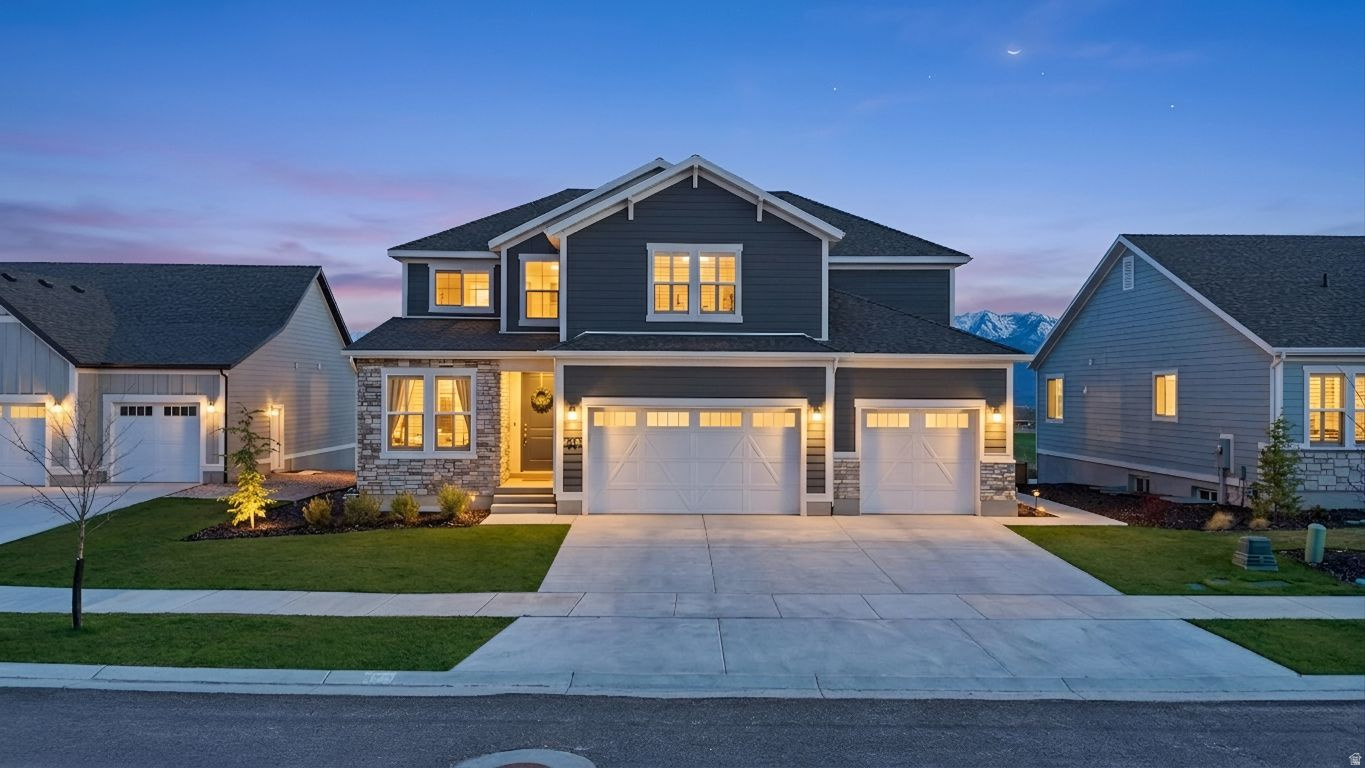 Welcome to this beautifully designed home in the heart of Heber City, offering 4,311 square feet of thoughtfully crafted living space, a spacious 3-car garage, and stunning views of Mount Timpanogas. Designed for both comfortable everyday living and effortless entertaining, this home combines generous living spaces with exceptional versatility.  The inviting open-concept main level seamlessly connects the kitchen, dining, and living areas, creating a bright, welcoming atmosphere ideal for gathering with family and friends. Expansive windows fill the home with natural light while showcasing the beautiful mountain surroundings that make Heber Valley one of Utah's most sought-after destinations.  The spacious primary suite offers a peaceful retreat, while generously sized secondary bedrooms and multiple living areas on both the upper and lower levels provide flexibility for growing families, guests, or work-from-home needs.  The fully finished basement offers even more possibilities, with a layout that can easily be converted into a private accessory dwelling unit (ADU) or separate living quarters, making it ideal for multi-generational living, extended guests, or future rental income potential.  Outside, the 0.16-acre lot offers a low-maintenance setting in a quiet, well-established neighborhood with convenient access to schools, parks, shopping, dining, and year-round recreation. The oversized 3-car garage provides ample space for vehicles, outdoor gear, and additional storage-perfect for embracing the mountain lifestyle.  Combining exceptional space, a highly functional floor plan, future income potential, and an unbeatable Heber City location, this home presents an outstanding opportunity to enjoy the very best of mountain living.  Seller will provide a $10,000 closing credit to Buyer for basement ADU conversion, landscaped & fenced yard, or rate buydown.