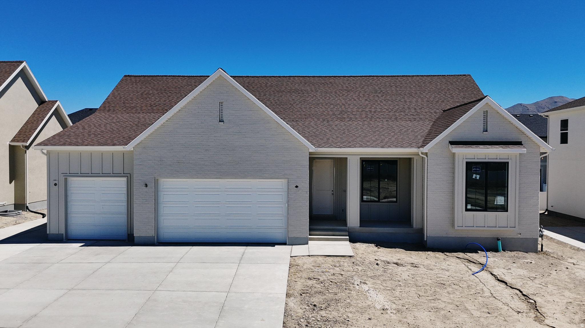 The Autumn floorplan in Sage Park on a West Facing Lot! This highly sought-after rambler offers 3 spacious bedrooms and 2 1/2 bathrooms all on the main level, with a smart, open-concept design and upgrades throughout. Step into the massive great room featuring 12-foot ceilings and a gas fireplace, oversized windows, and seamless flow into the gourmet kitchen with quartz countertops, a gas range, and beautiful finishes throughout. 9-foot ceilings on the Main level, The luxurious primary suite features a vaulted ceilings, a spa-like bathroom featuring a separate soaking tub and walk-in shower, double sinks, and a large walk-in closet. Don't forget the 9' basement with entrance for future ADU.