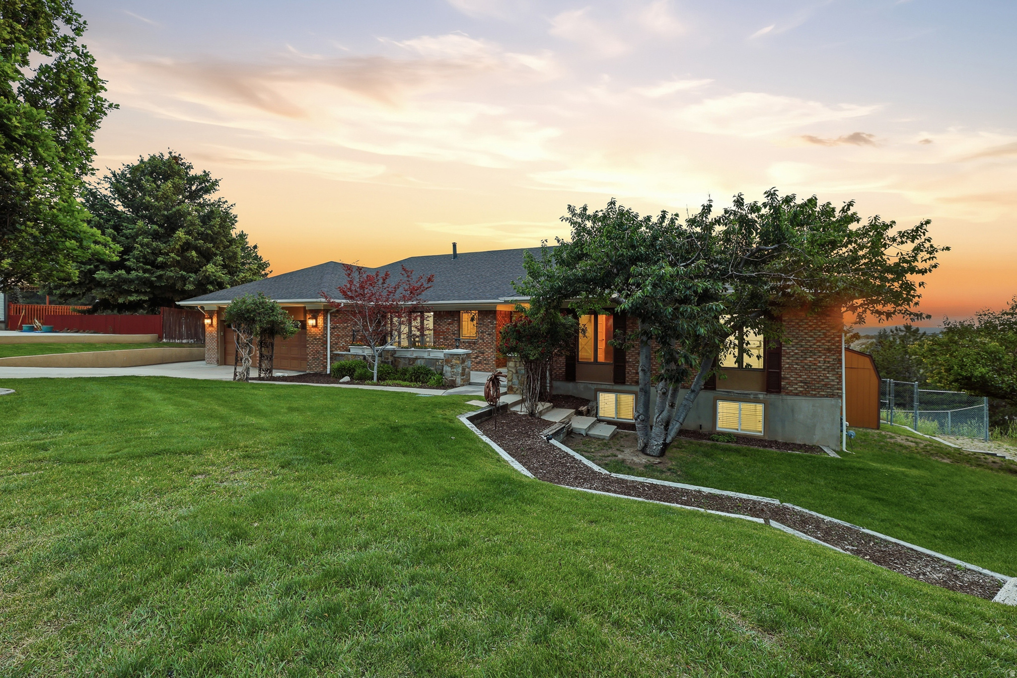 Rare opportunity to own in the quiet, sought-after Dimple Dell Ranchettes cul-de-sac. This horse property boasts sweeping mountain and valley views, an expansive back deck, and mature, serene landscaping that offers excellent privacy. The home's interior boasts high-end finishes, including custom cherry wood cabinets in the kitchen and custom alderwood cabinetry in the primary bathroom. Ideally positioned for the outdoor adventurer, the home offers immediate access to Dimple Dell walking trails and is only minutes away from extensive horseback riding, mountain hiking, incredible mountain biking in Corner Canyon, and premier skiing in Little Cottonwood. The flexible walkout basement is ready for an ADU or mother-in-law conversion, featuring a dedicated room pre-configured for a professional salon-a space that can easily be adapted into a private bathroom or laundry area for a fully self-contained unit. HOA amenities including community horse stalls, a pool, tennis courts, and a playground make this a unique, low-maintenance lifestyle choice. It is a perfect blend of modern convenience, outdoor access, and income-generating potential.  Square footage figures are provided as a courtesy estimate only and were obtained from previous MLS.  Buyer is advised to obtain an independent measurement.