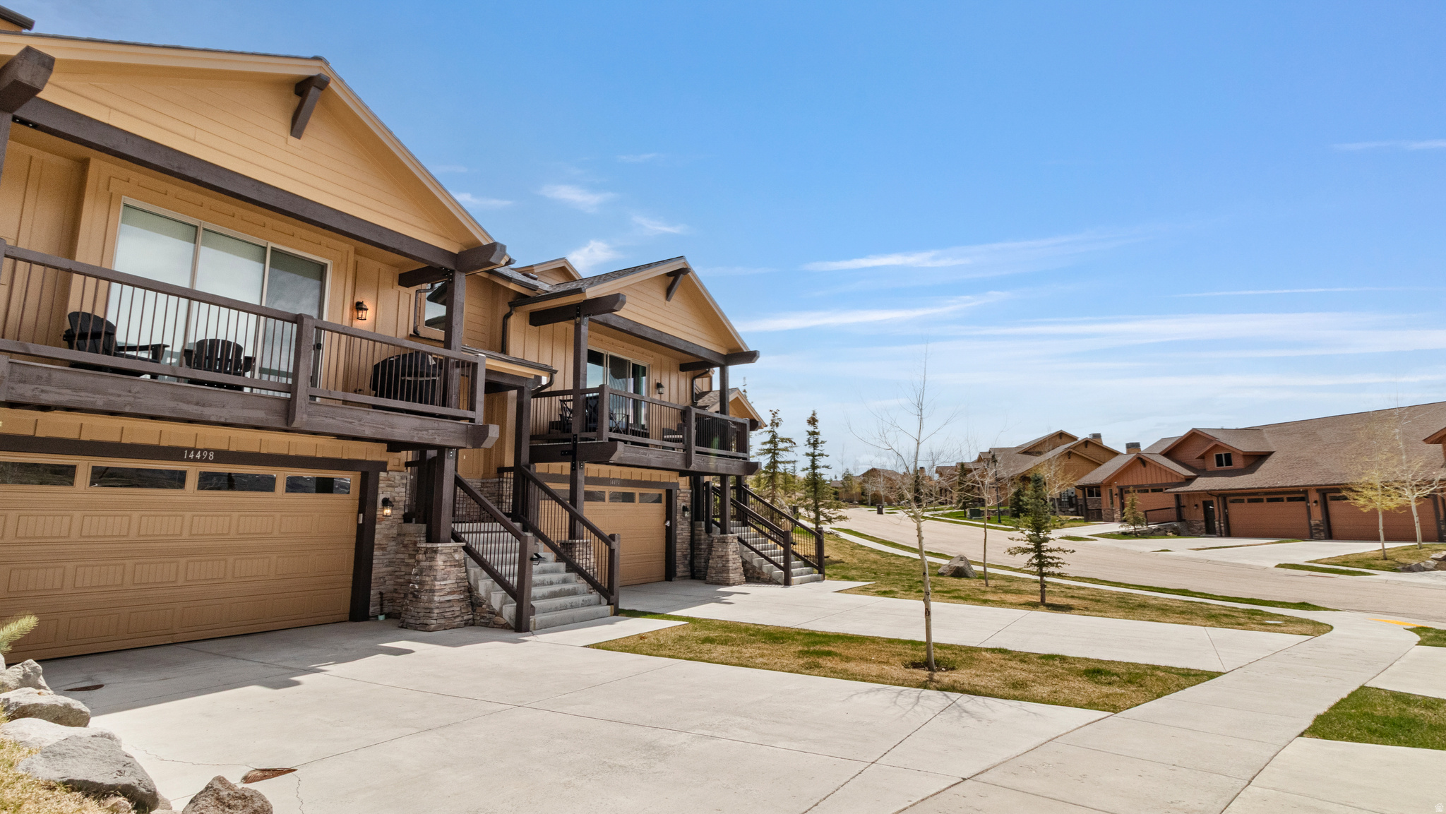 Just minutes from world class, skiing, boarding, golfing, hiking, fishing, boating, eateries, shopping and more, this truly turnkey home is ready for the taking. With two primary suites, 2 living areas, Hot Tub, Ski Storage , boot/glove warmers, Viking appliances, ThinQ LG washer and dryer, TV's in almost every room, beautiful furniture and decor, just bring your personal items - everything is already here for you! Don't miss out on this fabulous opportunity to own in the Black Rock Ridge Community!