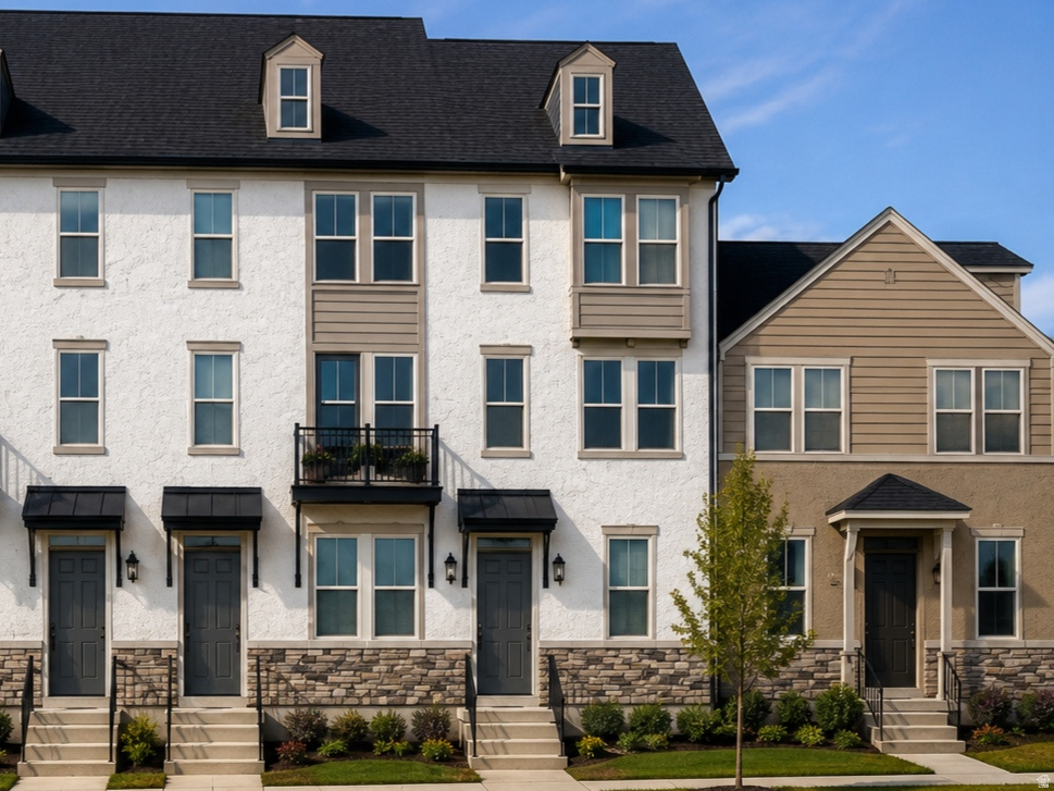 READY IN JULY! Discover elevated townhome living at Beacon Pointe in Saratoga Springs with special buyer incentives currently available on select new Destination Homes properties. Qualified buyers may also have access to additional financing opportunities through preferred lender First Colony Mortgage, including temporary rate buydown programs and other flexible financing options. Eligible first-time homebuyers may qualify for up to $20,000 in down payment assistance through Utah Housing programs. All incentives, financing programs, and terms are subject to buyer qualification, lender approval, and program availability. Contact the listing agent and preferred lender for complete details. Welcome to the Oxley floor plan - a beautifully designed new construction townhome offering approximately 2,364 sq. ft. with 3 bedrooms, 2 bathrooms, a spacious 2-car garage, and an unfinished basement designed for future growth. The open-concept main living area is filled with natural light and features quartz countertops, upgraded cabinetry, stainless steel appliances, luxury flooring, and a large kitchen island ideal for entertaining and everyday living. The vaulted primary suite offers a relaxing retreat complete with a walk-in closet and spa-inspired bathroom. Additional bedrooms provide flexibility for guests, a home office, or growing needs. The unfinished basement offers incredible expansion potential with room for future bedrooms, a bathroom, and additional living space. Residents at Beacon Pointe enjoy maintenance-free living with HOA amenities that include full landscaping maintenance, snow removal, high-speed fiber internet, pickleball courts, parks, walking trails, and a community pool.