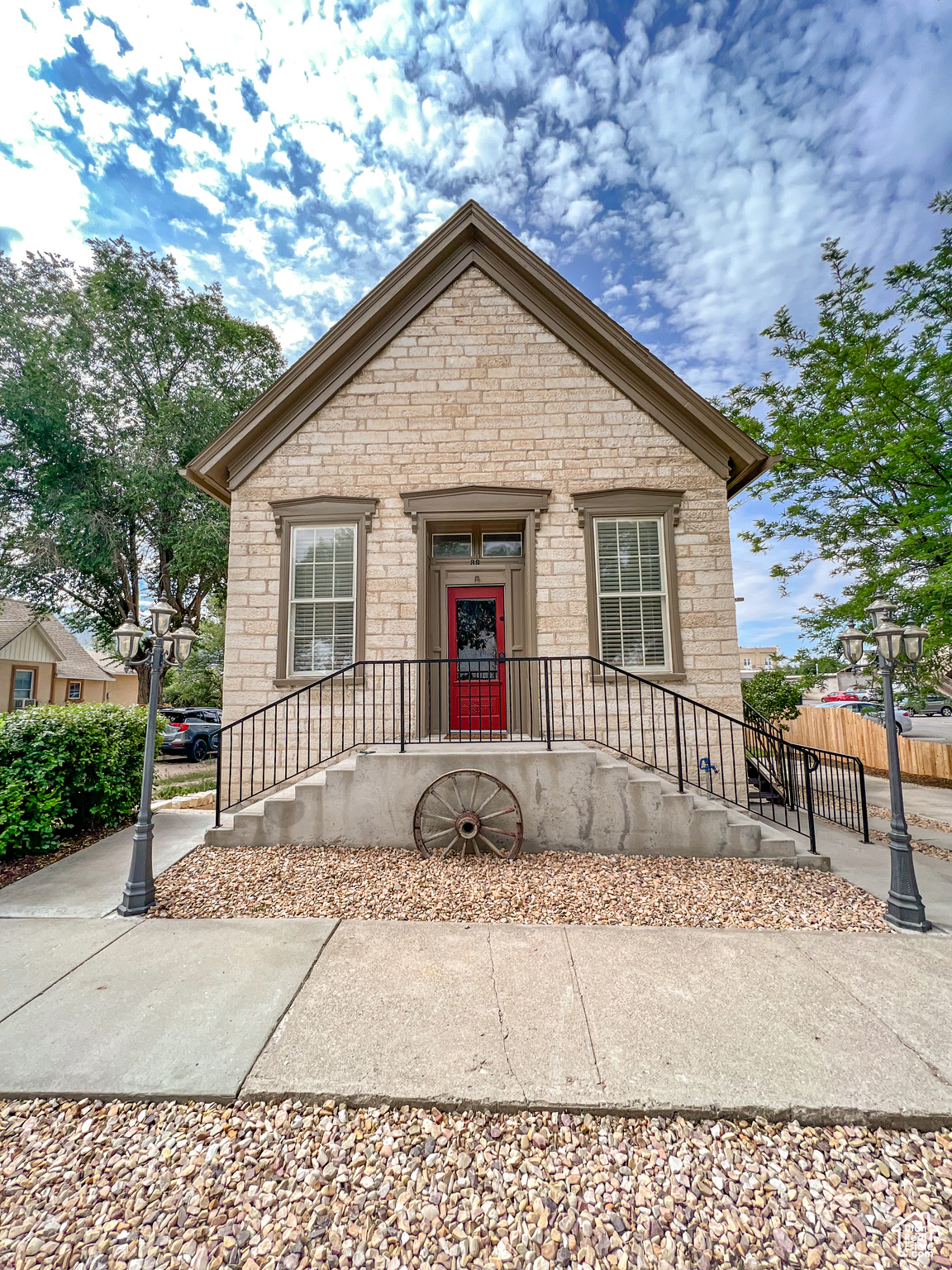 This historic Property was the original Ephraim City Hall and Jail. Built in 1872 and crafted with the same oolite limestone used in the construction of the Manti Temple, one feels like you are stepping back to the domain of the Wild West. A winding metal staircase connects three levels. From the warden's loft up top to the living hall, kitchen, and bunk bedroom on the main floor to the downstairs walkout basement. Which houses a prison cell bedroom, bathroom, and parlor. Authentic historical artifacts throughout the property, provide a museum like experience. Tributes to Utah's frontier days and memorabilia of wilder times abound. The restoration of the jail has preserved the charm of a bygone era.  The mixed-use zoning allows you to begin your Southwestern dream life as a homeowner or enables you to take advantage of a turn-key AirBnB business opportunity to share a piece of history with settler visitors from near or far.  Square footage figures are provided as a courtesy estimate only. Buyer is advised to obtain an independent measurement.