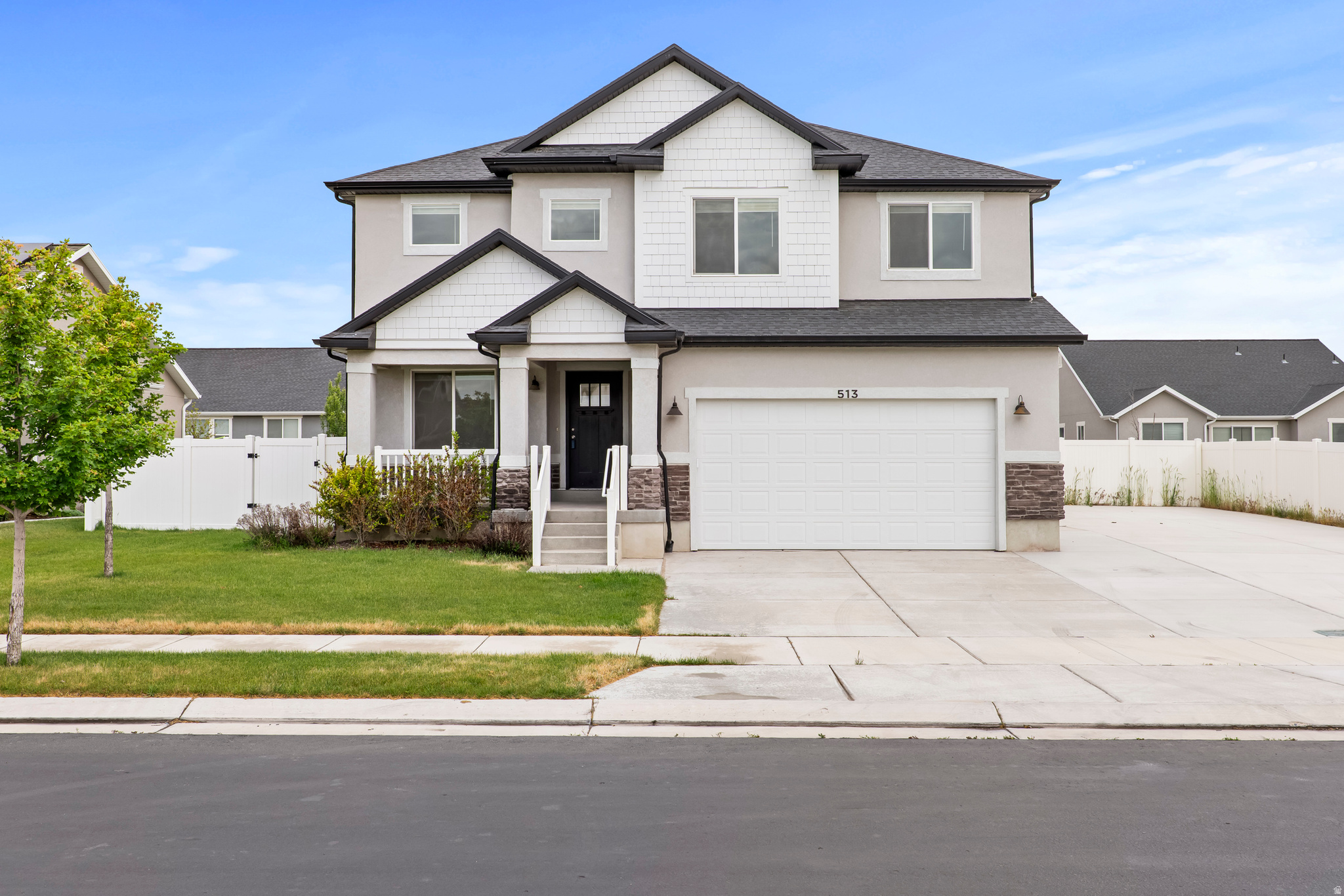 Two homes in one. Brand new never-occupied ADU with private entrance, full kitchen, 2 bed/1 bath, living area & W/D hookups. Main home features 4 bed/2.5 bath on 0.184 acres - one of the largest lots in the area. No HOA.