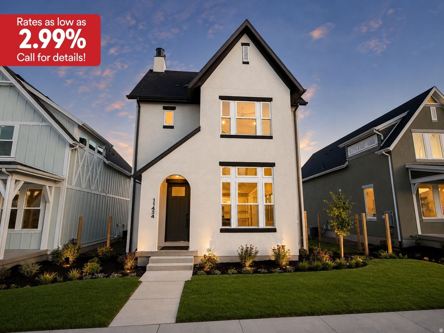 **Rates as low as 2.99% with our preferred lender!!** Welcome to the Everly- one of Daybreak's popular Cottage Court floorplans. Perfectly positioned just moments from Daybreak's newest amenity, the Watercourse. Set on an ideal lot facing a community paseo, this home features a privately fenced side yard with additional lawn and a concrete patio-perfect for entertaining, relaxing, or letting kids and pets play. Step inside to soaring 11' ceilings on the main floor that create an open, airy feel, complemented by designer finishes in the kitchen-ideal for hosting or everyday enjoyment. Upstairs, you'll find impressive 10' ceilings and a massive loft-style second family room-plenty of space to stretch out and live comfortably. Plus with a 2-year builder warranty and a 10-year structural warranty, you'll enjoy lasting quality and peace of mind for years to come! **Photos are of a previously built home of the same floorplan; colors and selections may vary. Schedule your showing today! Model Home Sales office located at: 6656 W Key Largo Way. Buyer and buyer's agent to verify all information**