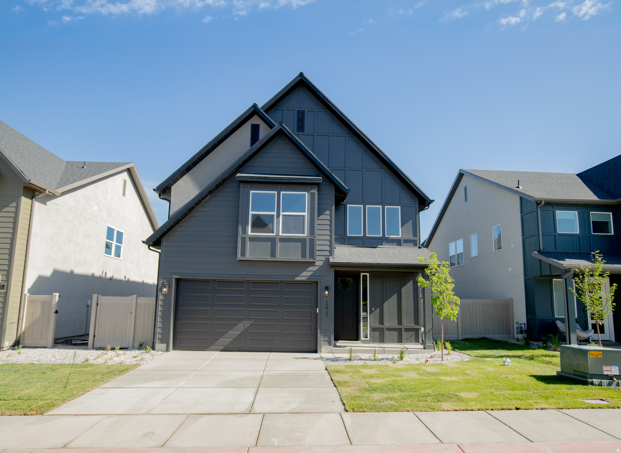 This beautiful crafted Swiss 4 home plan is nearing completion at theAUDREY community!  The Swiss 4 plan is an impressive two-story residence with 2,406 square feet and includes 4 bedrooms, 3.5 bathrooms, and a 2-car garage-designed to complement today's lifestyle with comfort and functionality.  The interior showcases an airy open-concept design with designer selected finishes throughout. At the heart of the home, the modern kitchen features granite countertops, designer cabinetry, and a gas range, flowing seamlessly into the dining and living spaces to create the perfect setting for entertaining and everyday living.  The private primary suite serves as a relaxing retreat, complete with a walk-in closet and ensuite bathroom.