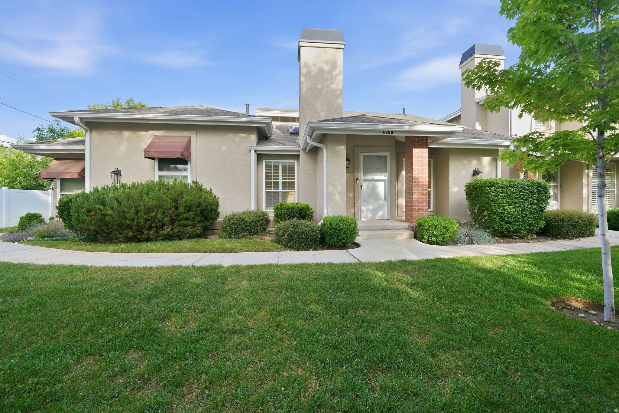 FULLY REMODELED, SINGLE LEVEL LIVING, 2 CAR GARAGE all in a gated community in the middle of the valley! On a scale of 1 to 10 this condo is an 11. The lower level has also been fully remodeled and is great space for entertaining, visitors and family stays. Fairmeadows is an upscale gated community just off 900 East and 7000 South with easy access to everything! The community offers a pool, workout room, clubhouse, pavilion, dog park and lots of green space. 1 pet allowed under 30 pounds. Estate Sale so no Seller's Property Discosure available. This light, bright, spacious unit is one you should see TODAY as it won't last.