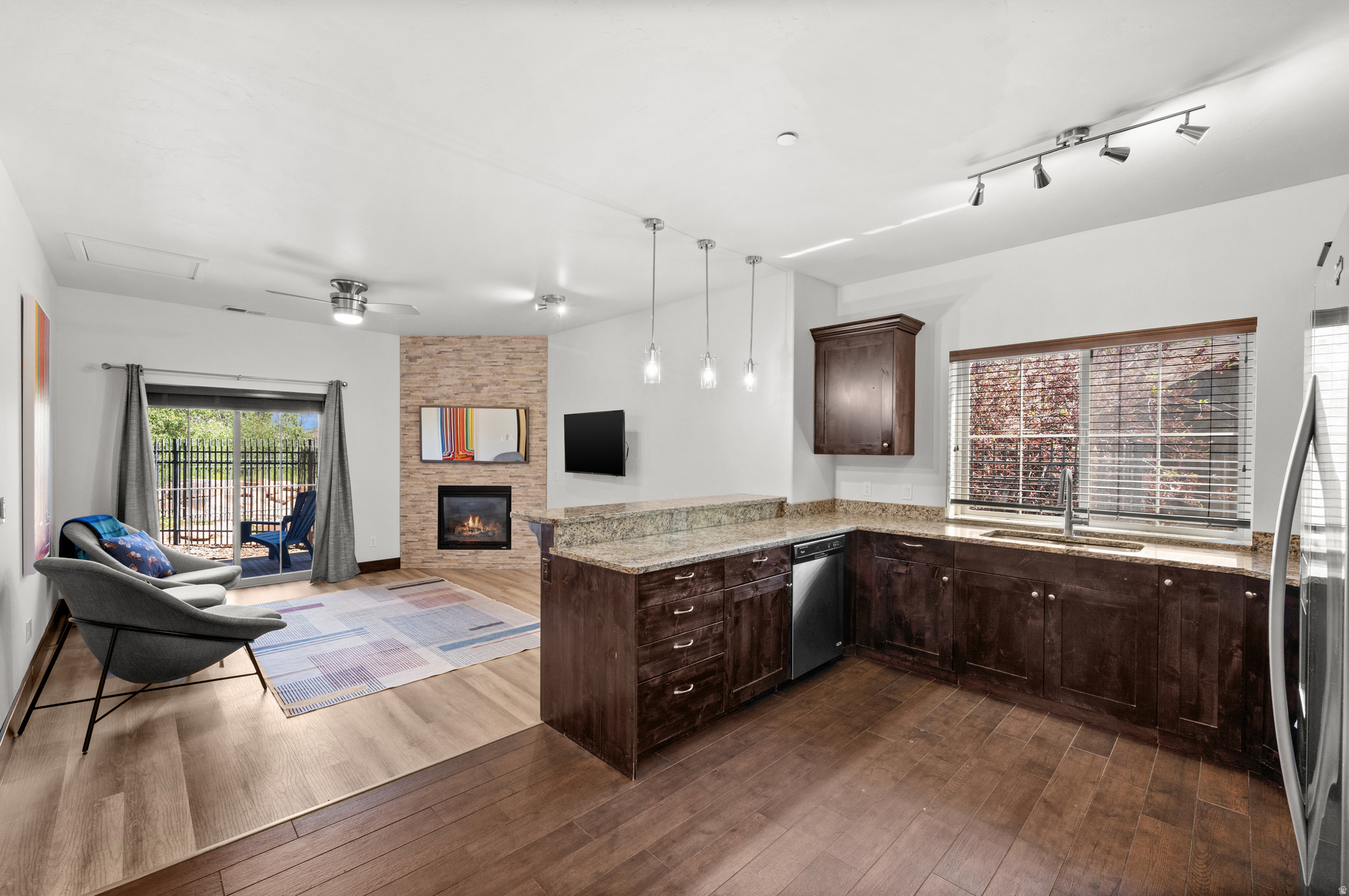 Ground-level corner-unit condo in Bear Hollow Village with easy access to the parking garage and clubhouse, plus no shared walls. Located just minutes from Historic Park City Main Street, world-class ski resorts, and the amenities of Kimball Junction. Enjoy Park City's temperate summers from your private patio. The primary suite features an ensuite bath with separate tub and shower. Nightly rentals are permitted, making it an excellent primary residence, vacation home, or turnkey investment property. Building amenities include designated parking in a heated garage, a storage unit and hot tub. Residents also enjoy access to the Bear Hollow clubhouse with a pool, hot tub, and fitness center. Walk or bike to restaurants, shopping, groceries, trails, and Run-A-Muk Dog Park in Kimball Junction. Approximately 30 minutes to Salt Lake City International Airport.