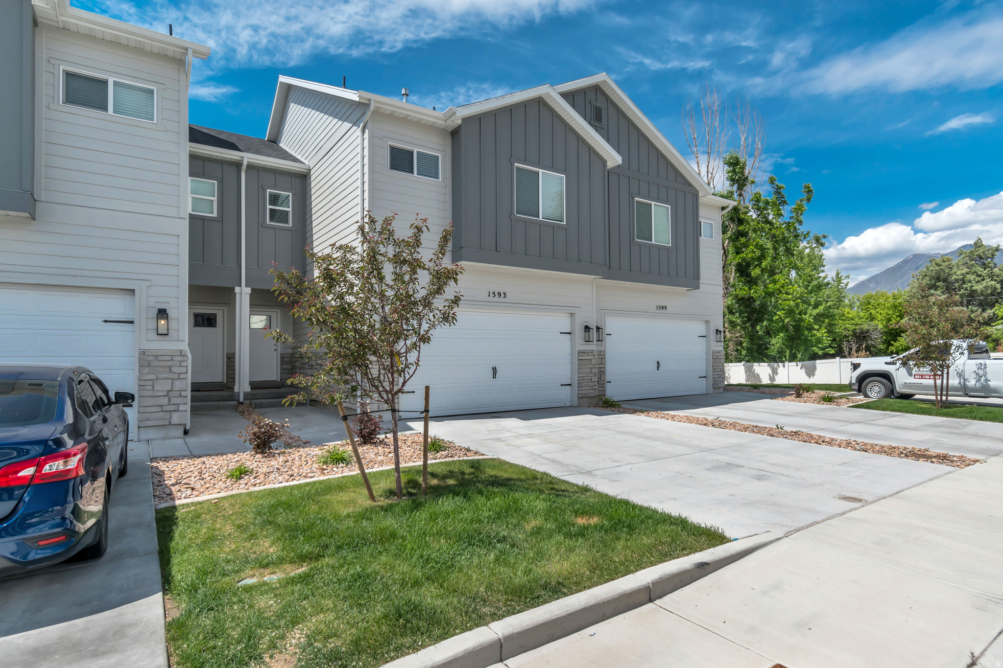 Welcome to this beautifully maintained 3-bedroom, 2.5-bathroom townhome in Spanish Fork. It has the convenience of being close to shopping, dining, medical facilities, and entertainment, while still experiencing the peaceful atmosphere of a small community. A two-car garage offers plenty of parking and potential storage up above. The primary bedroom is the main attraction in this home. Vaulted ceilings with a separate shower/tub combo. With an unobstructed mountain view! Square footage figures are provided as a courtesy estimate only and were obtained from County Records. Buyer is advised to obtain an independent measurement.
