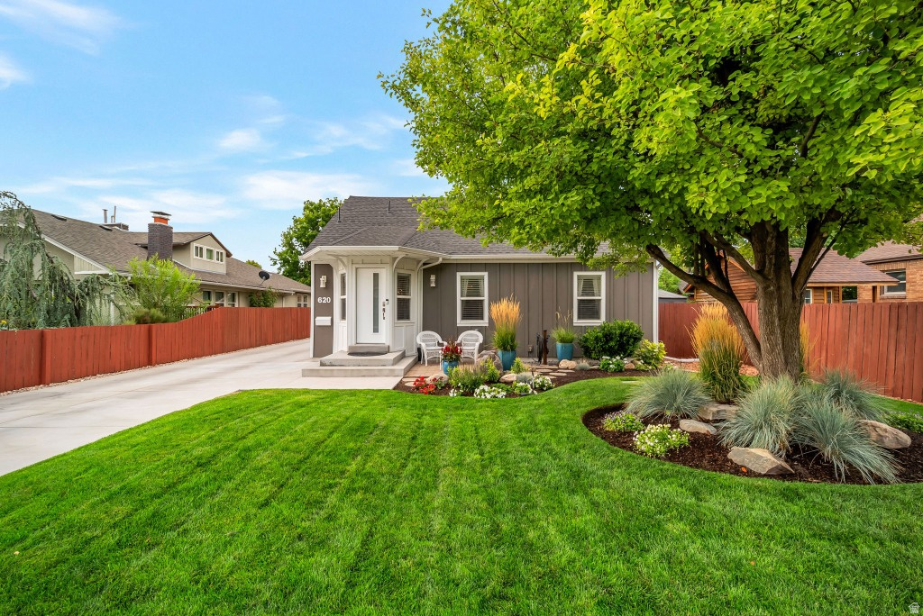 Charming, beautifully remodeled 3bedroom, 2bath home on a quiet deadend street just minutes from Sugarhouse and freeway access. This 1,424 sq ft home features unique architecture, warm wood accents, and a mix of hardwood, tile, and carpet flooring. The updated kitchen includes coordinating appliances, while the mainlevel bath offers vertical subway tile, a tub/shower combo, and custom vanity. The loftstyle primary suite features generous closet space and a private bath with walkin shower, granite vanity, and vaulted ceiling. Recent upgrades include a renovated exterior and roof (2 years ago) and a newer driveway. Enjoy the beautifully landscaped yard with mature trees, automated sprinklers, paved patios, ambient lighting, and a garden shed. Remodeled garage with automatic door and covered storage completes this moveinready gem.
