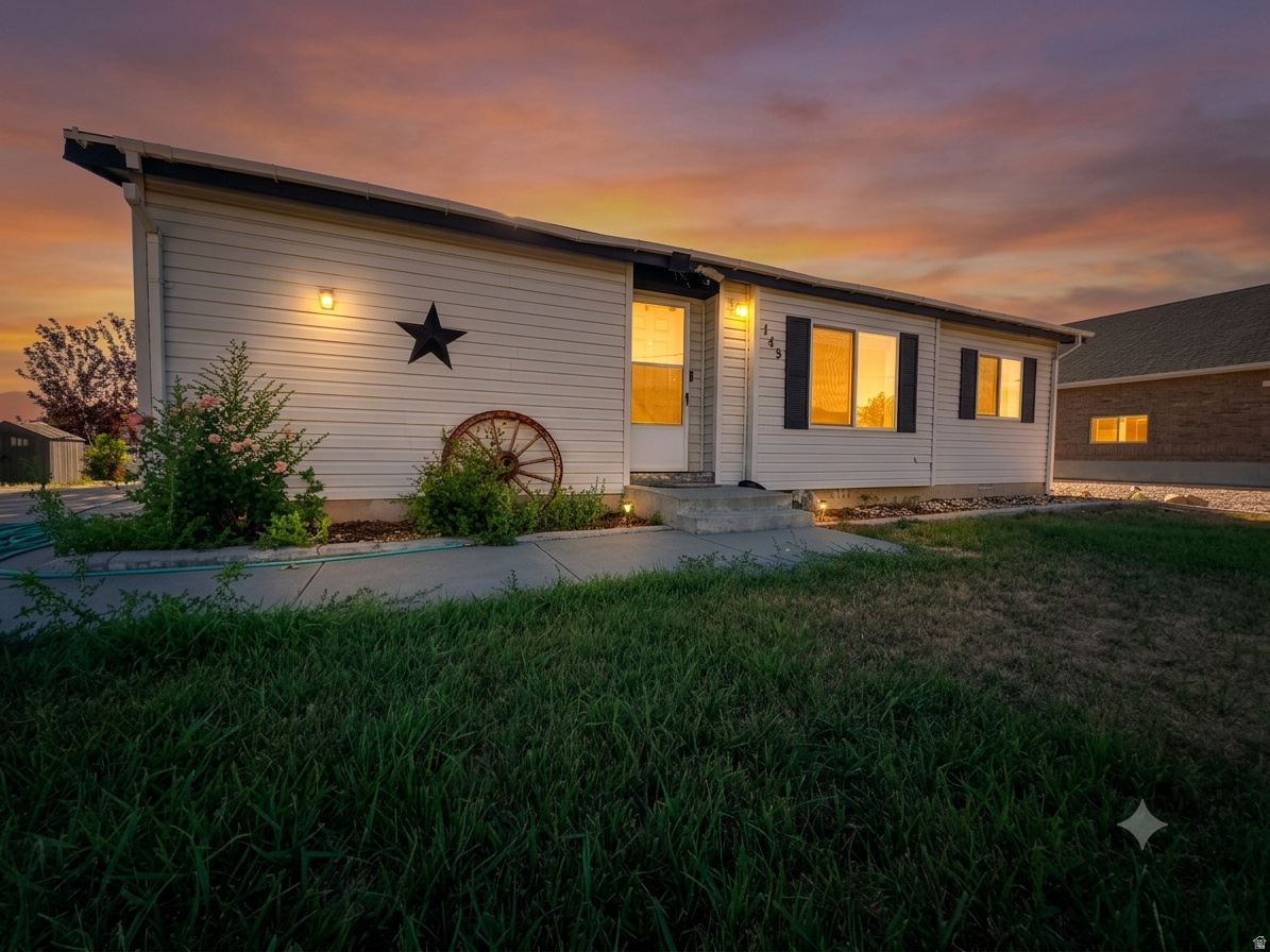 Hard-to-find country flexibility with move-in-ready comfort. Situated on a spacious .36-acre lot in Levan, this 3-bedroom, 2-bath manufactured home offers single-level living, mountain views, room to breathe, and the freedom to keep animals with no HOA. Buyers looking for usable land and practical upside will immediately recognize the value here: horse property, RV parking, two storage sheds, mature trees, vegetable garden space, and ample room to add a shop or create the setup they have been wanting. Inside, vaulted ceilings and a functional layout make the home feel open and inviting, while the primary bedroom includes its own bath and walk-in closet. Major updates already add confidence, including a BRAND-NEW 30-year architectural ROOF and a newer furnace installed within the last 3 years. If you have been searching for an affordable property with elbow room, utility, and future potential, this one stands out.