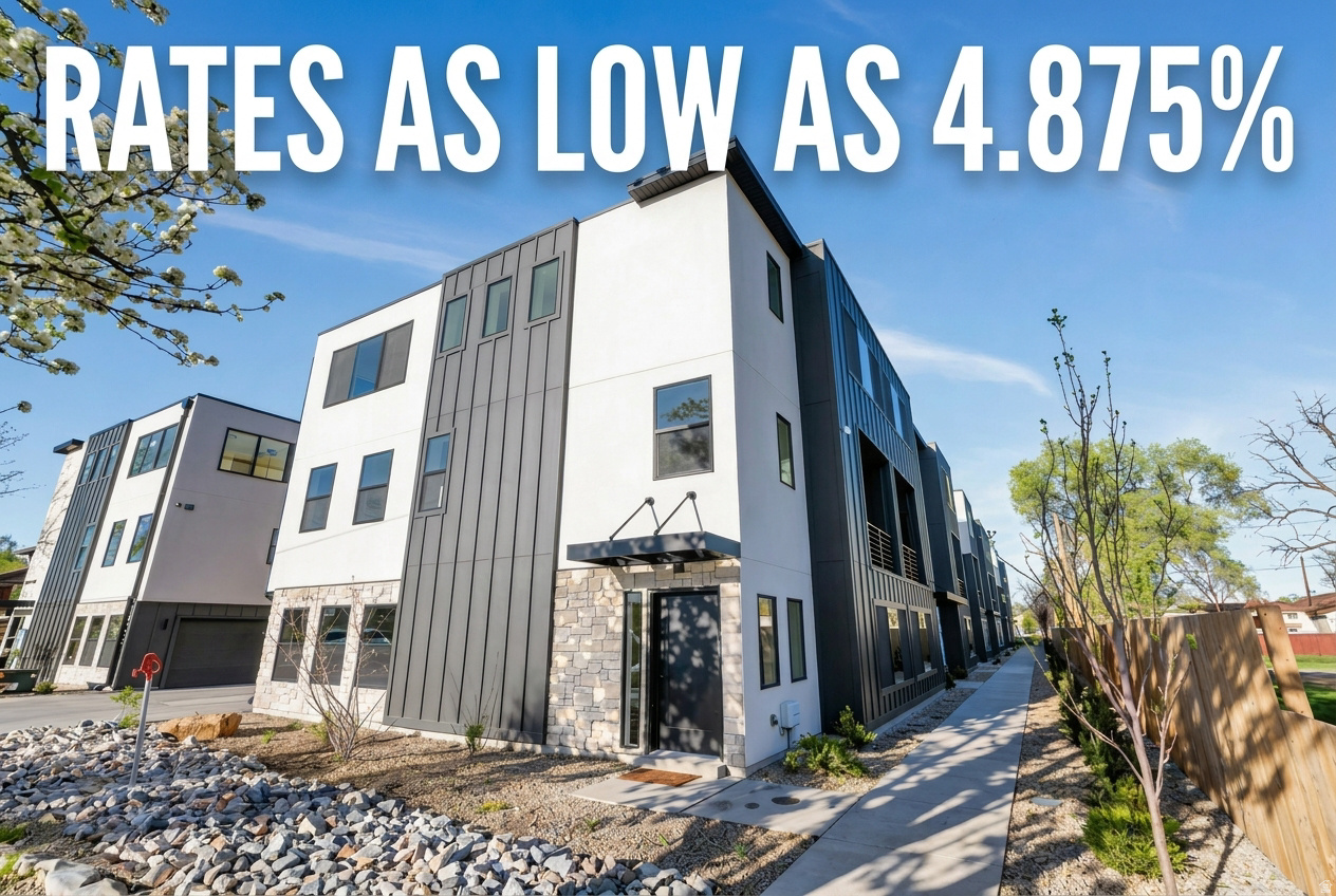 RATES AS LOW AS 4.875% with preferred Lender. These move-in-ready townhomes are ideally located just 8 minutes from downtown SLC and the airport, with quick access to Liberty Park, the International Peace Gardens, and Glendale Golf Course. Inside, the home offers 4 bedrooms, 2.5 bathrooms, and 1,756 sq ft of thoughtfully designed living space-making it one of the largest townhome options you'll find this close to the city without the premium price tag. The modern kitchen features quartz countertops, quality appliances, ample storage, and abundant natural light. The primary suite includes a well-appointed, luxury bathroom. The private balcony offers outdoor space without the hassle of maintenance. Parking here is something you almost never find this close to downtown Salt Lake City. Each home includes a true two-car garage, along with additional community and street parking. It's a level of convenience that's hard to come by in downtown or near-downtown SLC, and it makes everyday living noticeably easier. Another major advantage: no rental restrictions from the HOA. Whether you plan to live in the home, rent it out in the future, or keep your options open, the flexibility is yours. Multiple homes are available and ready now-schedule a tour and see just how rare this opportunity is.