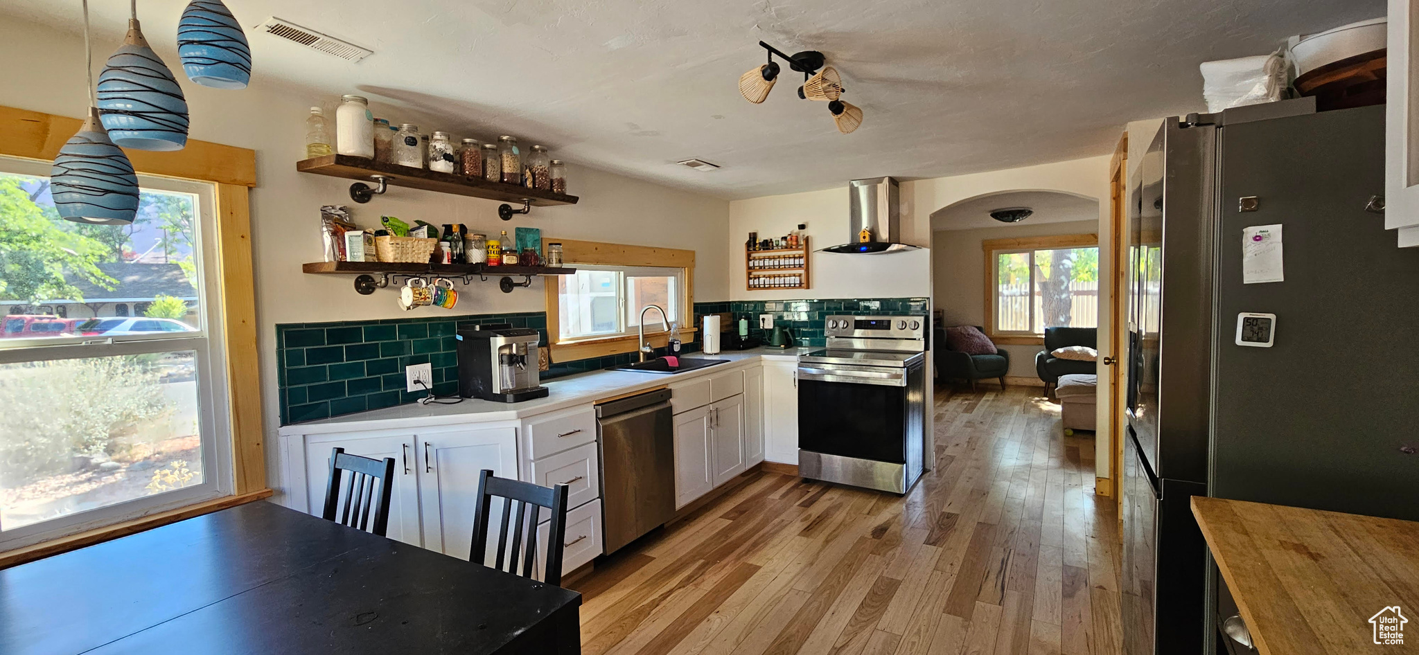 Cozy home with a fenced yard and a 2-car garage. New bathroom, new kitchen, updated sewer, main, and lateral lines, metal roof, and hardwood floors. Perfect as a home-base for an adventure enthusiast. Walking distance to downtown Moab and schools. 15 minute drive to Arches National Park, 35 minutes to Canyonlands National Park and in close proximity to many ATV trails, climbing areas, rafting, and mountain biking.