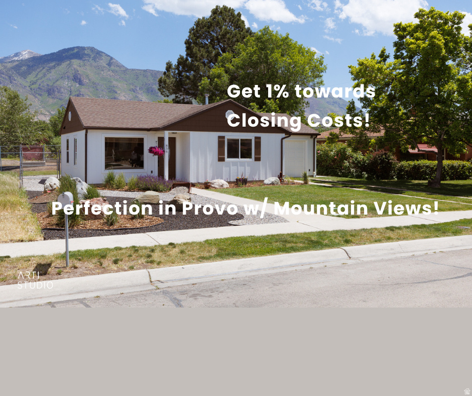 Location, Curb Appeal, and a full interior remodel! Any one of these things at this price point is a rarity. Finding all three at the same house? Well, let's just say your search is over. Welcome Home!  Perhaps most importantly, this home isn't a "flip". It's the result of purposeful updates over many years. Pride of ownership is an understatement, and you'll feel it from the moment you pull into the driveway. All new siding, a perfectly manicured yard, and an insta-worthy front door and porch will have you dreaming of life at 836N 700W where evening walks to the park and the Provo river trail are just 5 houses down the street!   As you walk in the front door, you'll find a wide open floor plan perfect for hosting. The living room is on your left and flows seamlessly through a dining area with the kitchen on your right. Speaking of the kitchen, you'll get quality cabinetry, lots of counter-space, and newer appliances with plenty of natural light pouring in from the kitchen windows. There's even a breakfast nook or peninsula making the kitchen a full-on hang out spot! As you head back to living and dining area, you'll be pleased to find abundant natural light pouring through the west-facing picture window. It's the perfect spot to kick back and watch the game, visit with company, or just party with the family. Both bedrooms are on the back of the house and have great views of the yard! The bedrooms, like the rest of the house, have hard surface floors (goodbye allergies!) and the master boasts heated flooring!   The back yard, keeping with the style of the front yard, is the perfect blend of zero-scaping and traditional lawn to give you the lowest upkeep possible while still allowing for running around the yard with pets and kids. Better yet, you'll never run out of space thanks to a large shop/shed perfect for toys and tools!   This is a Prime Provo opportunity! Schedule your showing today and get ready to fall deeper in LOVE with all that this home has to offer.
