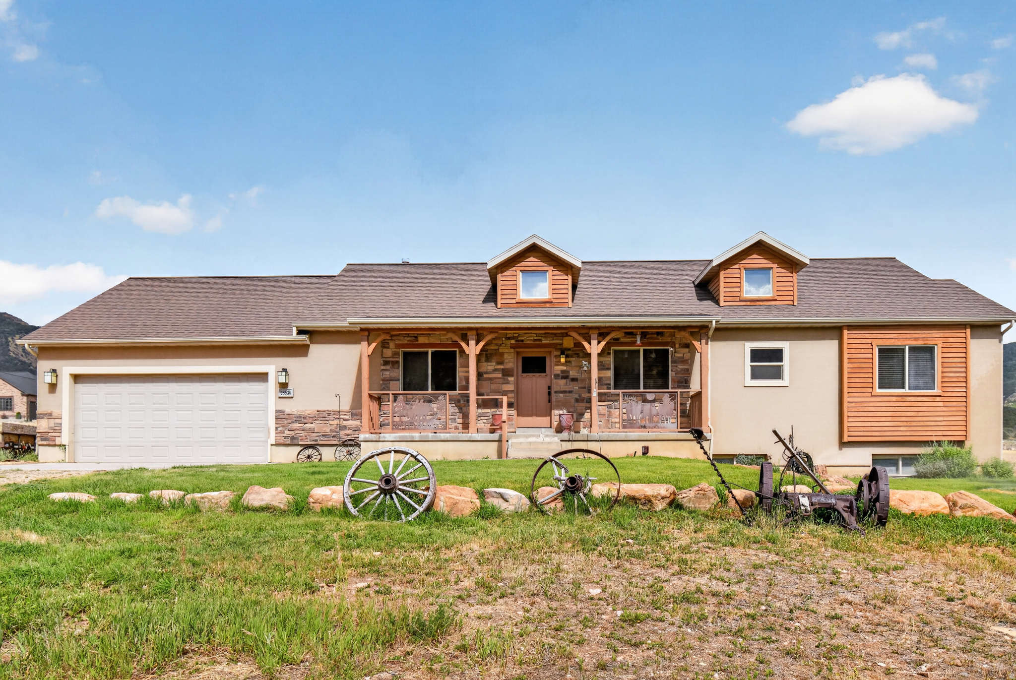 Nestled in coveted Milburn, this beautifully maintained rambler offers the perfect blend of comfort, functionality, and country charm. Situated on 4.15 acres with stunning mountain views, this exceptional horse property features fenced pasture, a barn,  shed, and  room for some livestock, recreation, or your dream hobby farm. Pride of ownership shines throughout this clean, move-in ready home with a spacious layout designed for everyday living. Gather around the cozy wood-burning stove, enjoy the convenience of an owned 1000-gallon propane tank, and have added peace of mind with a Generac generator to help keep the lights on during power outages. This includes a well with .5 acre feet of water. Water right number 65-2913. is sufficient for 3 head of live stock. There are no irrigation shares. Whether you're seeking a peaceful homestead, horse property, or simply space to enjoy the beauty of Sanpete County, this property delivers. Experience the privacy, breathtaking views, and country lifestyle that make Milburn one of Fairview's most sought-after areas. Buyer and Buyer's Agent to verify all information.
