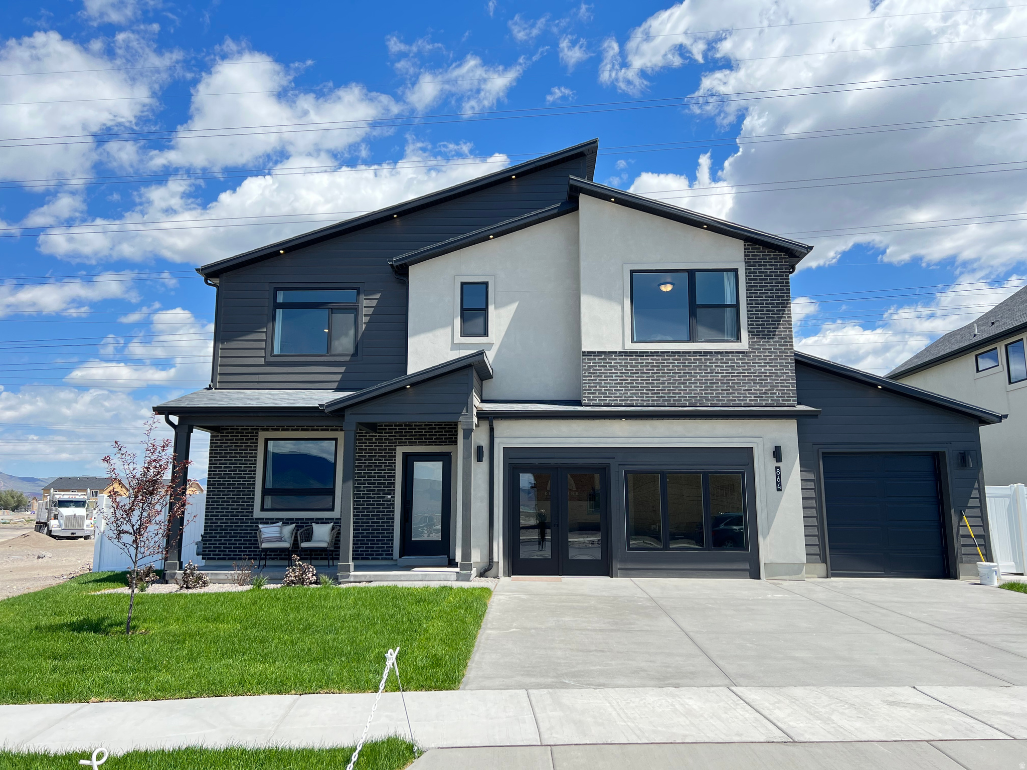 Welcome to Lakeview Fields, North Provo's newest community, featuring breathtaking mountain views and convenient access to I-15. The popular Newport floor plan offers spacious, light-filled living with 9-foot main-floor ceilings, oversized windows, a large 2 story great room, and an open-concept kitchen designed for modern living. This great floor plan includes a pocket office off the kitchen, a flex room near the entry, generously sized bedrooms, and a loft or opt 4th bedroom upstairs. Buyers can personalize their home by selecting either a Modern or Farmhouse exterior, choosing exterior colors, and customizing all interior finishes. Quality features come standard, including stone countertops throughout, tile flooring in bathrooms and laundry, wood-look laminate flooring in the kitchen, dining, and mudroom, stainless steel appliances, and an oversized 2-car garage with an optional 3-car garage available. Built for comfort and efficiency, this home includes a high-efficiency 95% furnace, tankless water heater, low-E windows, 2x6 exterior construction, upgraded insulation, and a zoned HVAC system for lower utility costs. Choose from 6 thoughtfully designed floor plans in this beautiful new community. Builder is offering a 3% flexible incentive that can be used toward an interest rate buy-down or design center upgrades. Photos shown are of a previously built model home and may include features not included in the base price. Directions: Enter 710 W 2000 S, Orem into your GPS to locate the community.