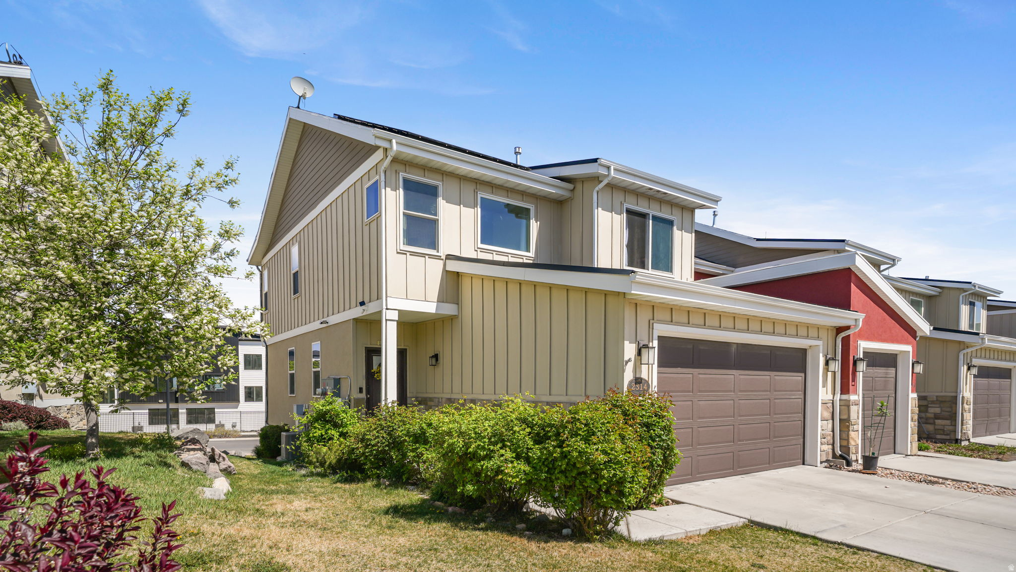 PRICE REDUCED!  The Townhomes at TALONS COVE is Saratoga Springs premier townhouse development located on the TALONS COVE GOLF COURSE. This beautiful 4 BEDROOM, 3.5 BATH townhome has a fully finished basement. The BRIGHT AND OPEN MAIN FLOOR features a seamless flow between the kitchen, living, and dining areas. THE MODERN KITCHEN boasts granite countertops, stainless steel appliances, a gas range, ample counter space, and a large four-seat bar. A CONVENIENT MUDROOM and half bath complete the main level. Upstairs, THE PRIMARY SUITE includes an en-suite bathroom with double sink vanity, and a generous walk-in closet. THE UPSTAIRS ALSO INCLUDES 2 additional bedrooms, a full bathroom, and the laundry room. The FULLY FINISHED DAYLIGHT BASEMENT offers a third bedroom, a full bath, and a second living/rec room with an entrance and walkout access to a patio and open green space. The home features one balcony and a walk out / daylight basement with a patio, perfect for relaxing and enjoying the incredible views. ADDITIONAL FEATURES: Fully paid-off solar panels with backup battery for energy efficiency and low utility costs, whole-home water filtration system and softener, new water heater, and recently installed west-facing windows. EXCEPTIONAL HOA AMENITIES, including a private boat ramp, dock, and marina. Relax year-round in the hot springs pool and hot tubs, or take advantage of a second pool featuring an upscale clubhouse, multiple fitness rooms, and a party space. The community also offers two volleyball courts, an outdoor basketball court, pavilions, BBQ areas, and horseshoe pits. Explore scenic walking and biking trails-many along Utah Lake-as well as three private parks, playgrounds, and a variety of fun community events. CONVENIENT LOCATION Talons Cove is located just off Redwood Road, offering easy access to the Mountain View Corridor, I-15 freeway, and the Silicon Slopes area. ENJOY THE NEARBY AMENITIES, such as shopping centers, numerous dining options, movie theaters, museums, golf courses, and Utah Lake! Only 15 minutes to the new Primary Children's Hospital. Seller will have carpets cleaned and re-stretched after moving out. Square footage figures are provided as a courtesy estimate only and were obtained from the county records. Buyer is advised to obtain an independent measurement.