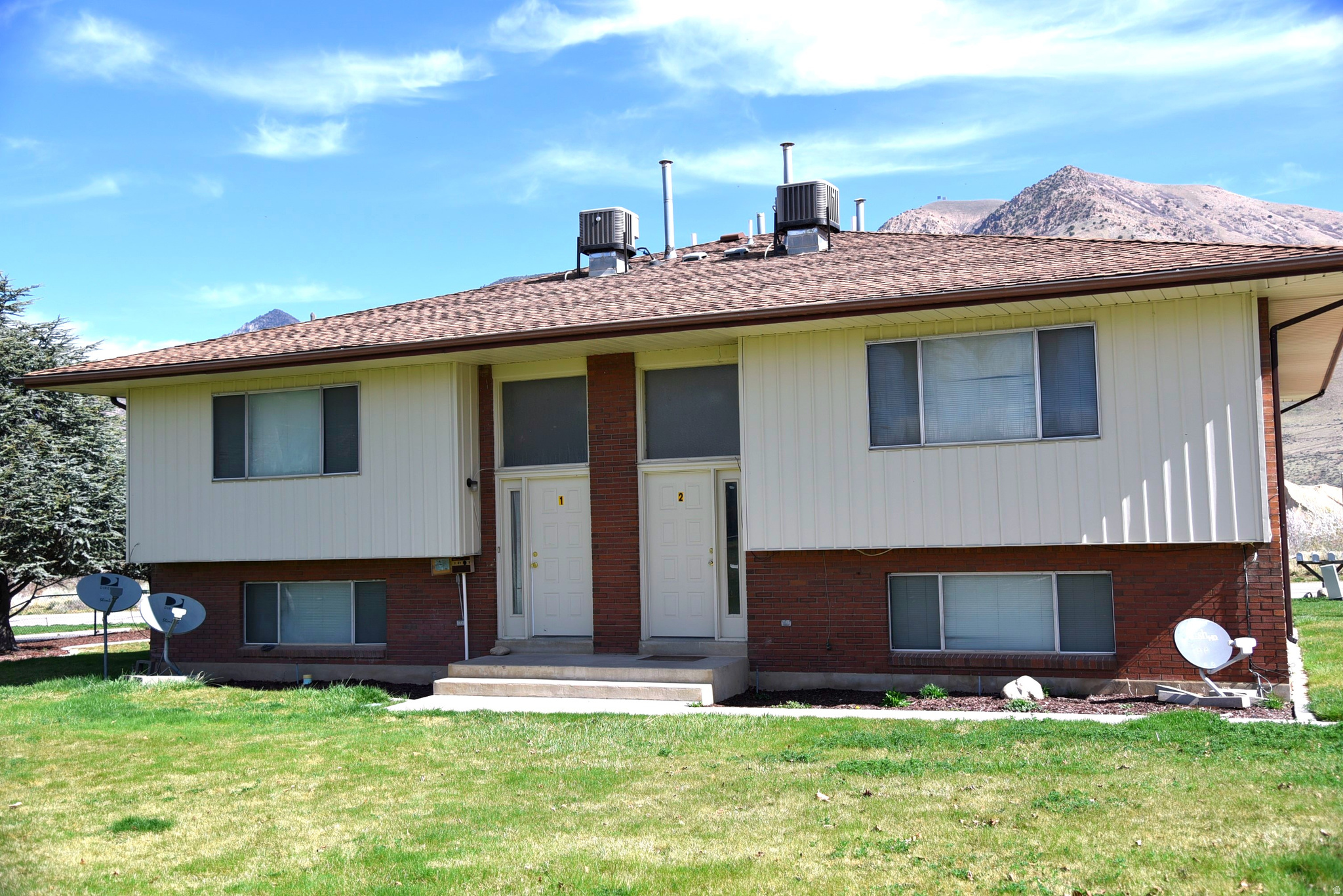 Rare Opportunity! It's not often that a 4-plex comes up for sale in Brigham City, let alone two 4-plexes, (see MLS #2145219), next to each other.  Each unit is 2 bed, 1.5 bath. Furnaces, A/C's and roofs updated in the last few years. Some units have updated flooring. Rents are currently $1000-$1250. Leases are all month-to-month and several tenants have been here for years.  With the planned growth and upcoming projects in the area, it's anybody's guess what the future housing demand and market rents, (and therefore the value of multi-family property), will be. Whether you are an experienced investor looking for one or both 4-plexes to add to your portfolio, or if you have 1031 exchange money to use, or you are  just getting started and able to take advantage of owner/occupant financing such as FHA's 3.5% down payment on a 4-plex to let your tenants help you qualify and cover your payments, this opportunity deserves your attention. Photos are representative of a few units, some with updates, some without. Square footage from county records and provided as a courtesy. Buyer/Agent to verify all.