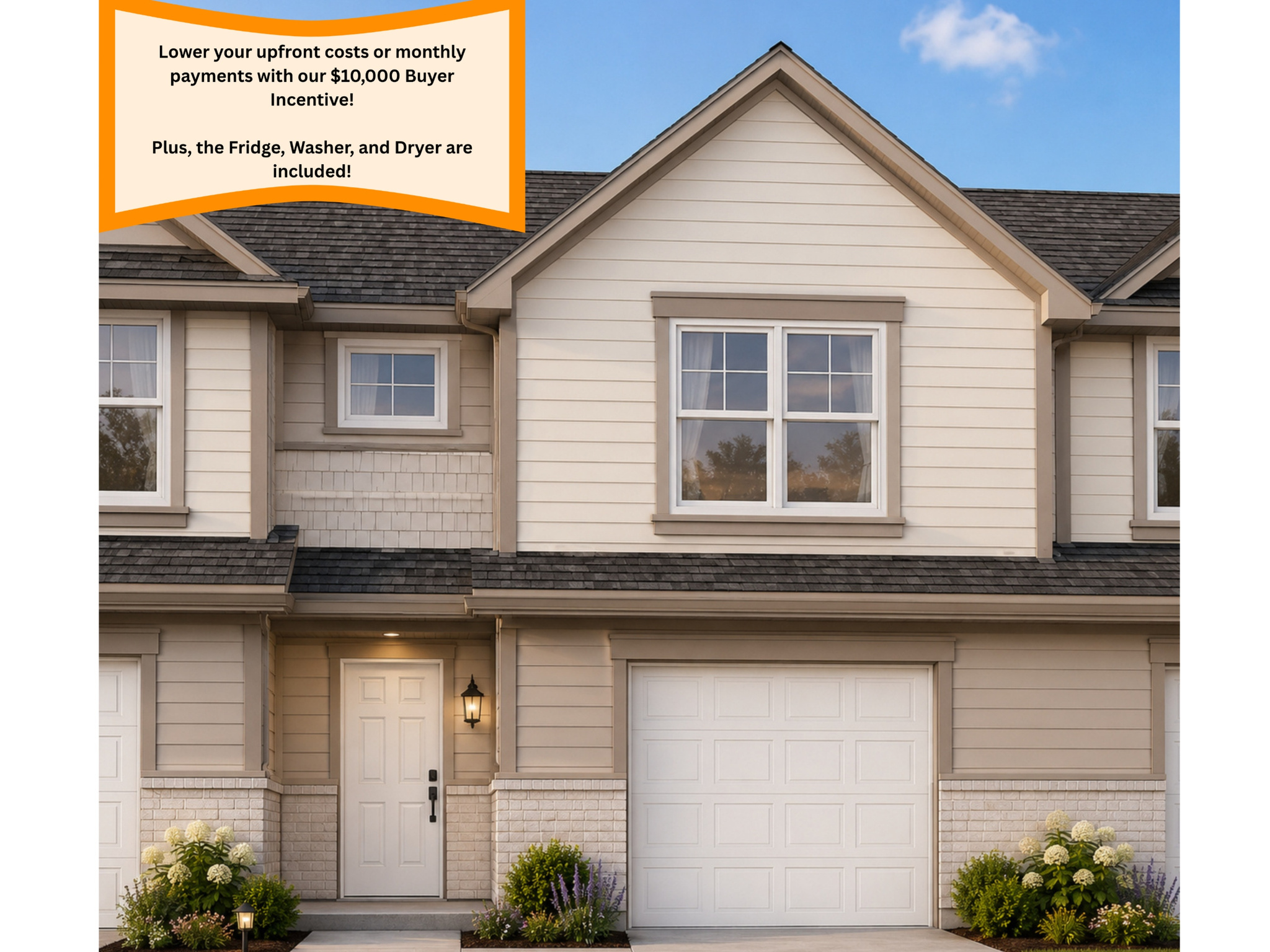 $10,000 IN BUYER INCENTIVES toward closing costs or an interest rate buydown, PLUS the refrigerator, washer, and dryer are INCLUDED! Move-in ready this August, this brand-new Summit View townhome features a spacious primary suite with a walk-in closet, dual vanities, a soaking tub, and a separate walk-in shower. You'll also enjoy a generously sized second bedroom, a versatile loft, an open-concept main floor that's perfect for everyday living and entertaining, and an attached garage. Experience low-maintenance living with HOA-maintained landscaping and snow removal, along with community pickleball courts, walking and biking trails, and expansive open green space. Conveniently located near shopping, dining, schools, parks, and major commuter routes. Skip the expense and hassle of buying appliances or finishing a yard-it's already done. Just move in, unpack, and start enjoying your new home. Google Maps Pin Drop to Location: https://maps.app.goo.gl/1PyVwJ8sn419EjVx8