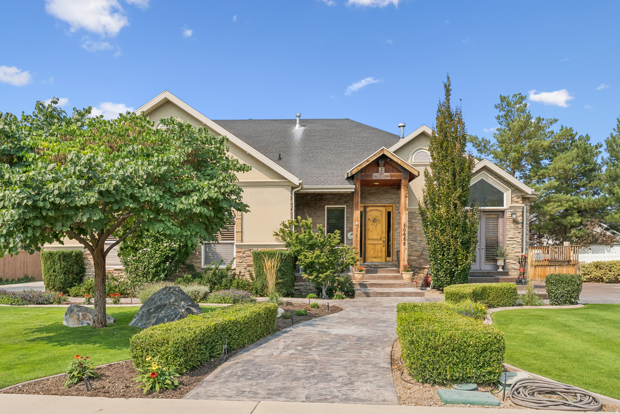 Huge Price Improvement! Welcome to this spacious rambler ideally located directly across from Alpine Country Club Golf Course. Built in 2001, this beautifully maintained home offers 6 bedrooms, 4 bathrooms, and over 3,800 sq. ft. of thoughtfully designed living space. The open layout is perfect for gatherings, featuring a large kitchen and a comfortable family room. Step outside to your own private retreat with a sparkling pool and a covered porch designed for outdoor entertaining-ideal for relaxing or watching TV under the stars. Alpine Country Club is a premier private country club offering a restaurant, pool, high-end practice facilities, and some of the best greens in the entire state. With its prime location, generous floor plan, and inviting amenities, this home is truly a rare find. Square footage figures are provided as a courtesy estimate only and were obtained from county records. Buyer is advised to obtain an independent measurement