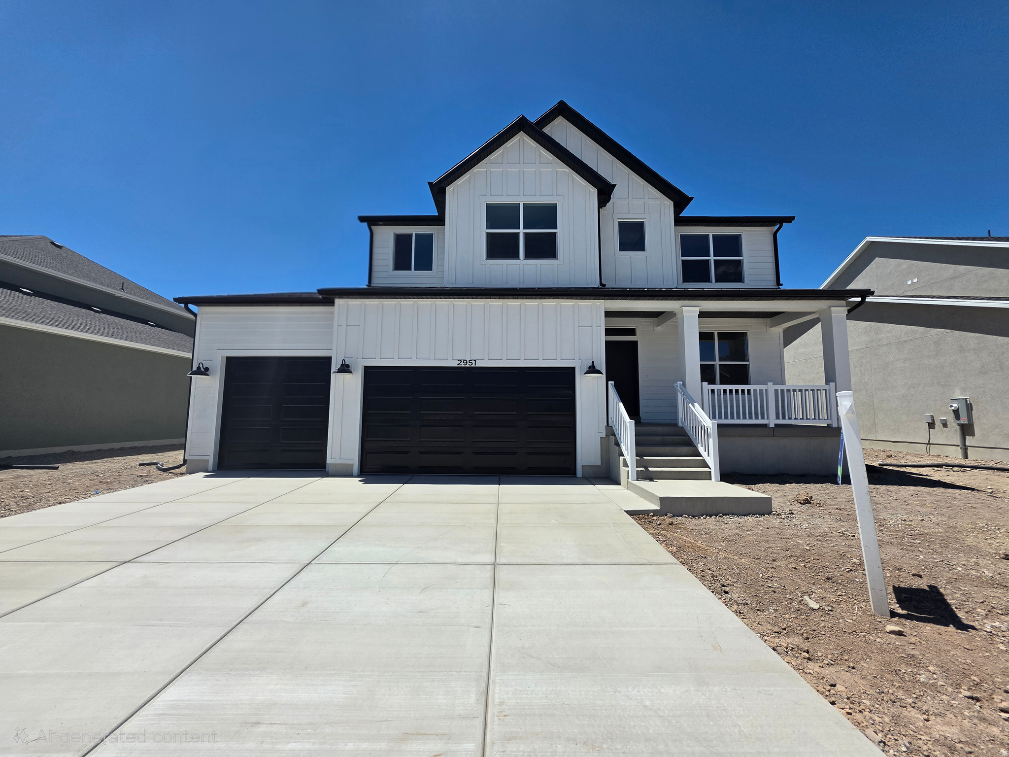There is so much to love with this 2 story home. First the neighborhood, multiple parks w/playgrounds, walking trails with open space, and pickleball all walking distance. Next the home -  Love walk in Closets? 5 of the 6 bedrooms have a walk in closet. Love a beautiful kitchen? Custom cabinetry, oversized island and a huge pantry on this home. And to round things off there are 3 separate livings rooms, a front room/office, and the finished basement is plumbed for a future kitchenette. Front yard landscaping and fencing included and incentives available with builders preferred lender.