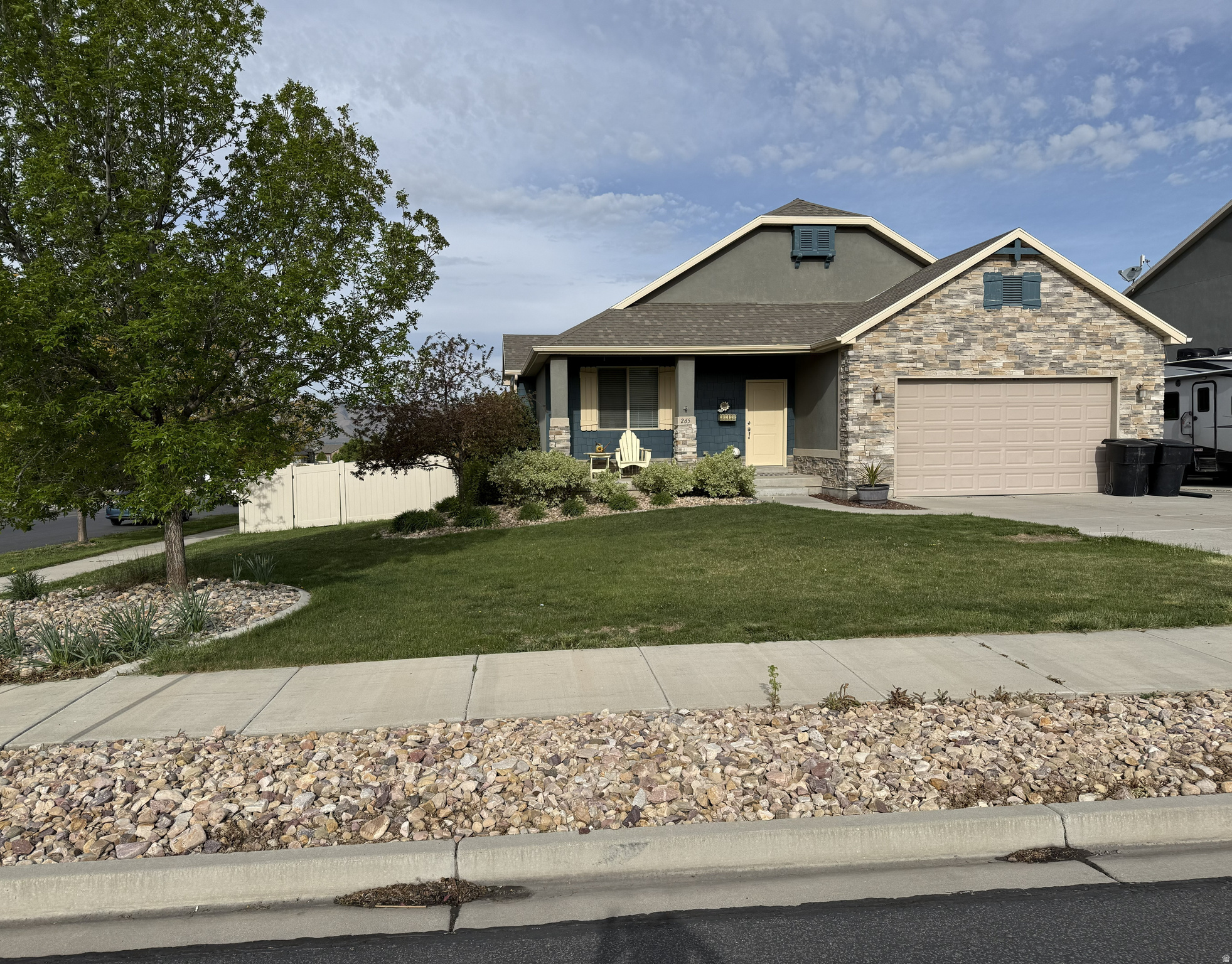 ***New Carpet Coming Soon***HUGE CORNER LOT !! This Gorgeous home is in a quiet neighborhood. Amazing VIEWS. This home is like new without the hassle of building and putting in a yard. Granite throughout. LARGE FULLY FENCED BACKYARD all ready the perfect retreat for hanging out or entertaining. Primary suite includes TWO LARGE walk-in closets. Possible sixth bedroom on the main level! RV parking. NO HOA! Located close to I-15 yet you feel like you're living in the country. The home boasts plenty of upgrades including 9' ceilings on the main floor as well as the basement. There is a very nice one bedroom mother-in-law apartment with separate entrance the does not take away from your huge basement! Apartment is currently being rented for $1,000 monthly. Square footage figures and were obtained from county records. Buyer is advised to obtain an independent measurement. Seller is related to co-agent.