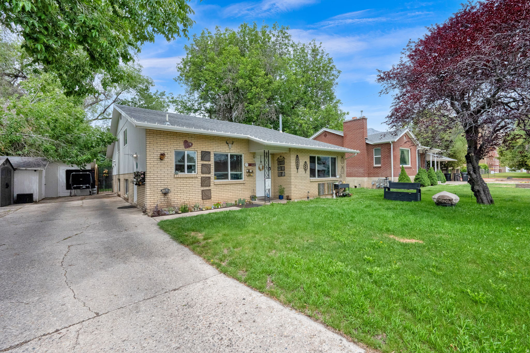This is a beautiful Duplex on a quiet dead-end street right next to Exchange Park! It is close to Utah Valley Hospital and minutes from BYU. This is a front and back duplex. Each unit has 3 bedrooms and 2 bath with large bedrooms and updated kitchens. Private yard with mature trees. A triplex right next door is also for sale (MLS 2164361) making a great investment opportunity of 5 units! All units have a 100% occupancy rate! Sellers have had long term tenants. Please allow 24 hour notice for showings.  There are 2 built storage units that are seller owned, the portable storage units are tenant owned.  Square footage figures are provided as a courtesy estimate only and were obtained from county records .  Buyer is advised to obtain an independent measurement.