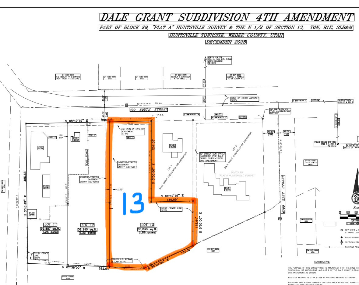 DALE GRANT SUBDIVISION - Land