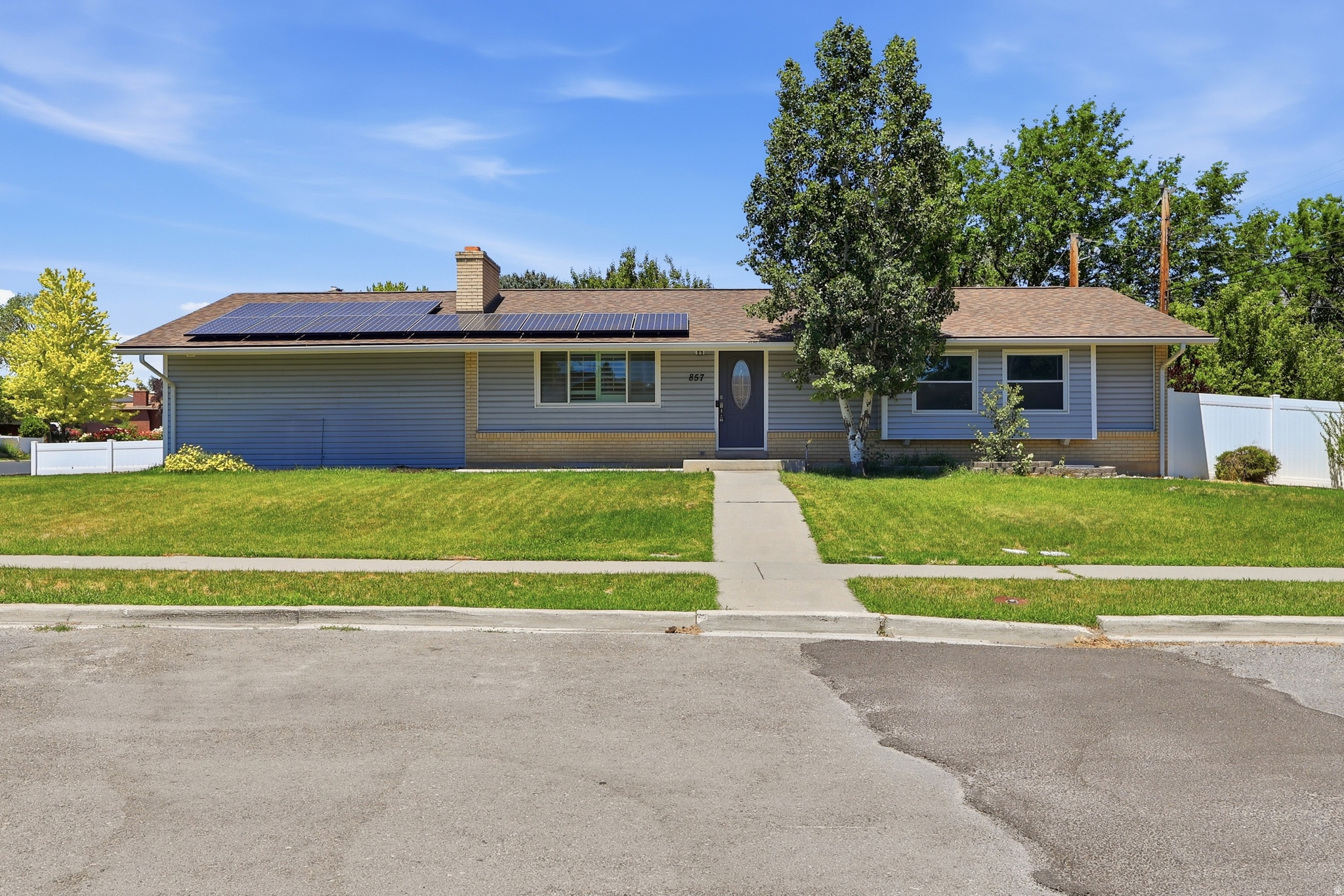Welcome to this beautifully refreshed 5-bedroom, 3-bathroom home in one of American Fork's quiet, friendly neighborhoods. Situated on a desirable corner lot, this 2456 sq ft home offers stunning mountain views, comfortable living spaces, and a back patio within a large fully fenced-in yard. The inside is bright and clean with fresh paint and new carpet throughout. Active solar panels are an added bonus that help improve energy efficiency and reduce utility costs. This lovely home is located near schools, parks, American Fork hospital, restaurants and shopping, and has close access to the freeway. Whether you're looking for extra space, a great neighborhood, or a home that's move-in ready, this American Fork gem checks all the boxes. Square footage figures provided as a courtesy estimate only and were obtained from county records. Buyer is advised to obtain an independent measurement.