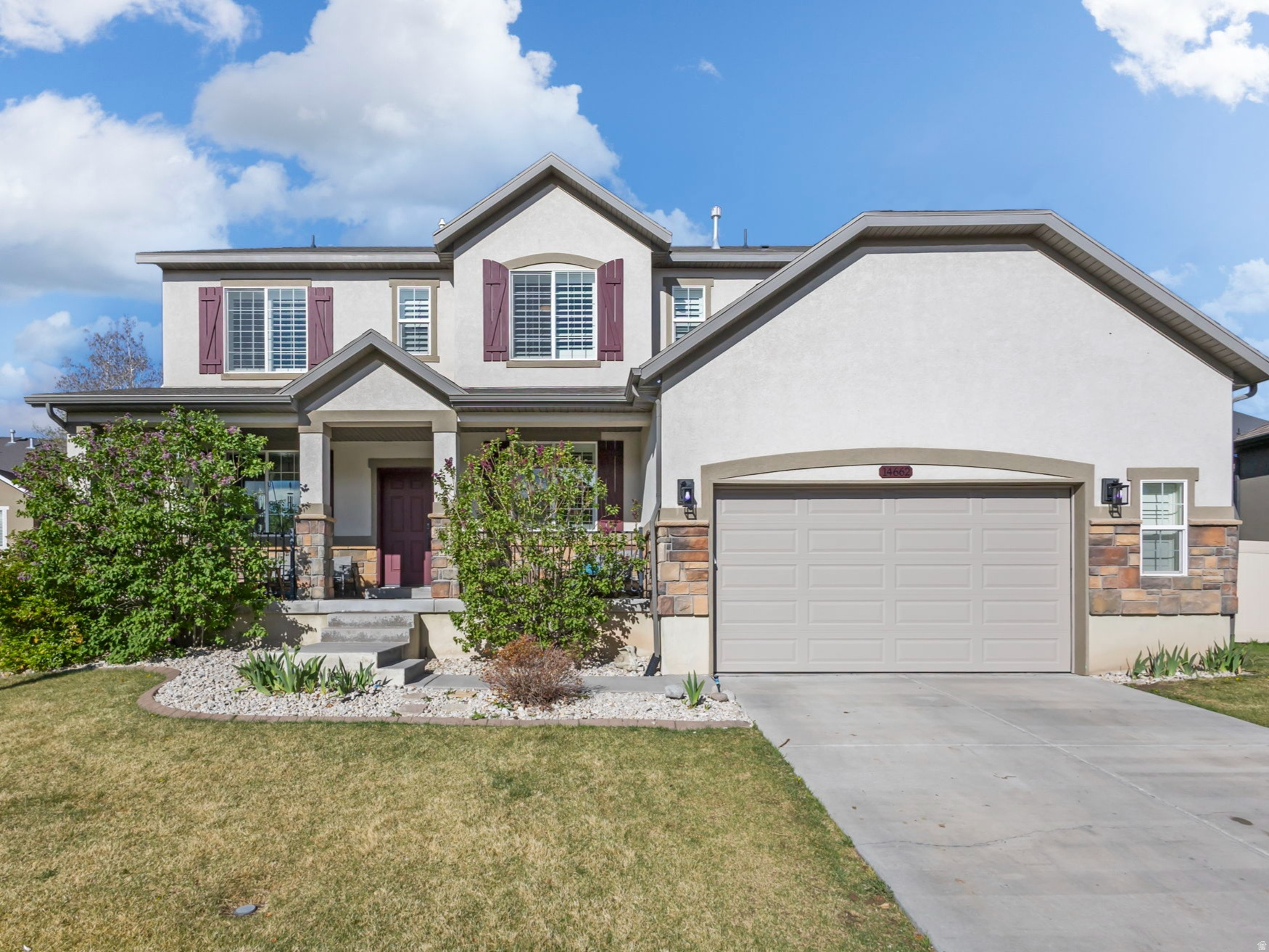 Move in and enjoy from Day 1! Everything in this spacious 7-bedroom home is complete and ready to enjoy, including the yard and the basement. Located in Herriman's sought-after Rosecrest neighborhood and with over 4,400 square feet of living space, this home offers the room and upgrades you are looking for. Vaulted ceilings and large windows fill the main living areas with natural light, while the kitchen features granite countertops, double ovens, and plenty of space for everyone. The generous primary suite includes dual vanities, a walk-in closet, and a spacious en-suite bathroom. Additional features include central vacuum, whole-home surround sound, a water filtration system, humidifier, radon mitigation system, cold storage, and an oversized garage with ample room for parking and storage. Enjoy mountain views from the front porch, plus access to Rosecrest's community pool and clubhouse. Conveniently located near Mountain View Corridor for an easy commute. Energy Star certified. Square footage figures are provided as a courtesy estimate only and were obtained from appraisal. Buyer is advised to obtain an independent measurement.