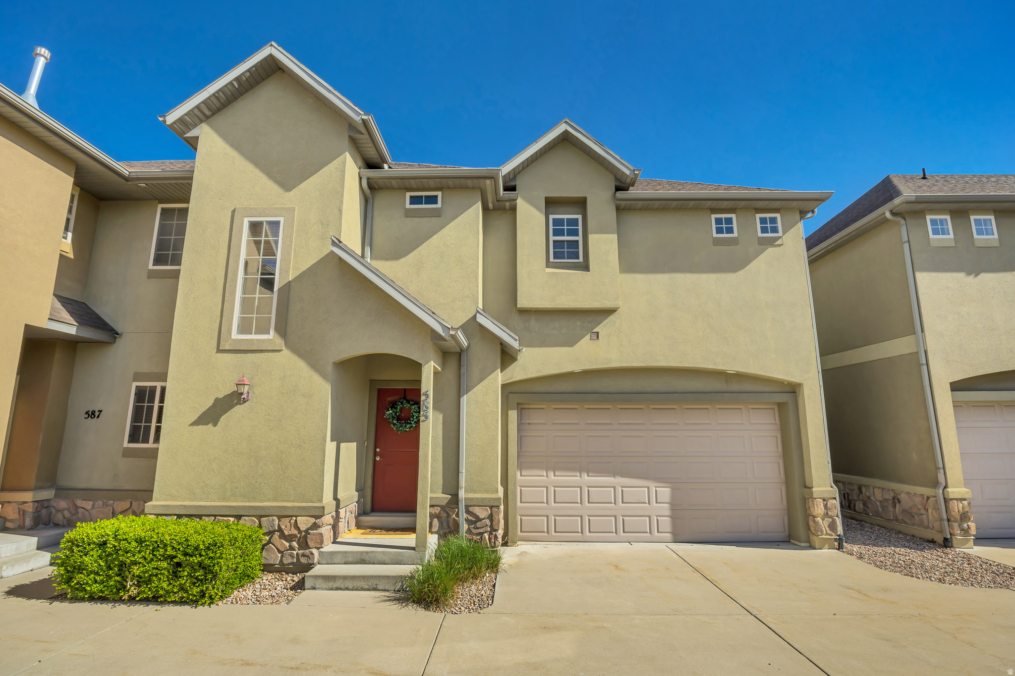 Fabulous, clean and in a gated community! Enjoy a maintained and safe neighborhood where the HOA handles all of your lawn and exterior maintenance. Evening strolls without through traffic. Inside to marvelously maintained and move in now feel. You'll love the high ceilings and main floor layout with access to your private fenced back yard and patio where kids or pets can play freely. Timeless knotty alder cabinetry with dark granite countertops and stainless appliances.  Upstairs to a luxury master bedroom with mile-long walk-in closet and large soaking tub with a separate shower. Cushiest quality carpet you can find! Loft for bedtime stories or a bright and quiet office. Downstairs recreation room with theater setup complete with surround sound. A wet bar or second kitchen; your choice! Easily use as a turnkey studio basement apartment. Stay acclimated with 2023 95% efficient heating and air. Near trax!  Community pavilion and park.  Washer, Dryer and refrigerator included! Hoa includes a private park, large pavilion and tennis courts.  You'll be so glad you came. Make it home today!