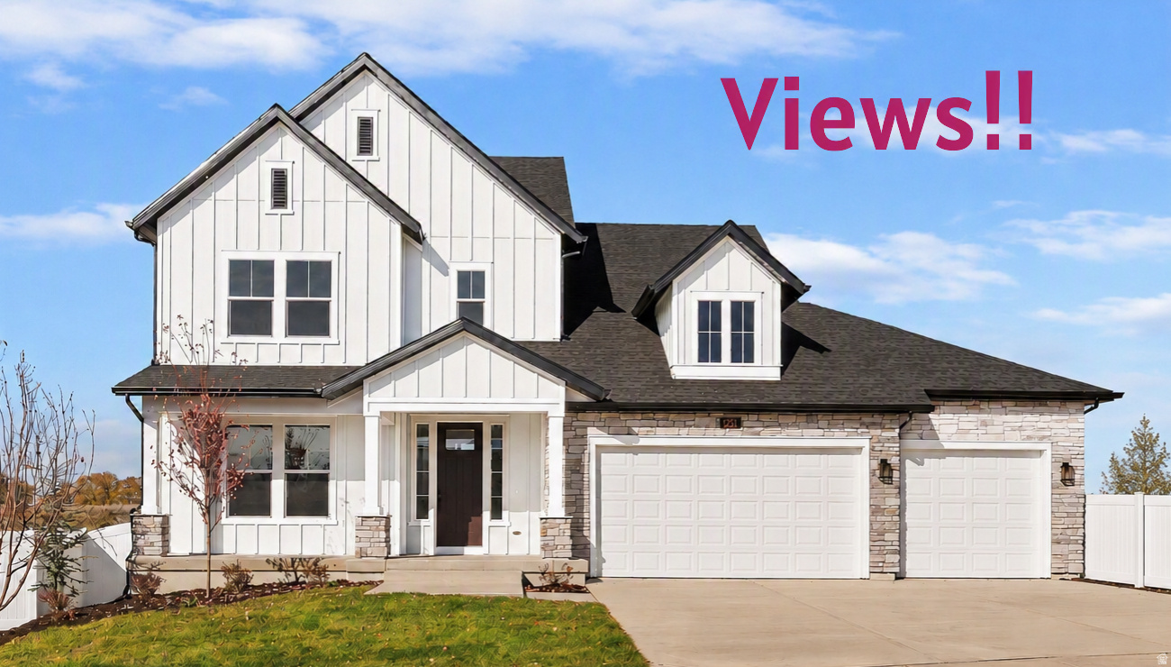 Why buy used when you can buy brand new with VIEWS like this!? Enjoy the peaceful views from this East Layton home that rises above the Kays Creek walking trail where you could easily create your own entrance. Relax on your private, covered 250 sq ft deck and watch the deer graze along the tree line as you listen to the calming sound of the creek below. This unique property allows you to soak in the quiet of nature while still being only minutes from Walmart, Target, restaurants and schools. A quick 30 minute commute to Salt Lake along Hwy 89 and 7 minutes to Station Park, Harmons Grocery Store and Lagoon Theme Park. Upon entering the gorgeous "Caulfield" floorplan, you are drawn in by the open two story railing that begs for luscious Christmas garland and the 12-foot ceiling height with a wall of glass that floods the room with light. Cozy up next to the grand fireplace or gather around the gourmet kitchen featuring a 10 foot quartz island ideal for meal prep or entertaining family and friends. Your main floor Owners Bedroom includes a tranquil spa-like bathroom featuring a separate shower, freestanding tub and walk in closet. Did I mention the FINISHED WALK OUT BASEMENT that does not disappoint with 9-ft ceilings, 2 additional bedrooms, wet bar, and large windows that look out over the beautiful views as well. It is an ideal entertaining space or hangout for the teenagers. Located in the sought-after Eastridge Park community, surrounded by city parks, trails, lifestyle amenities, and highly regarded Davis School District schools. Home is currently under construction and will be available in September. Pictures are of another home with the same floorplan.