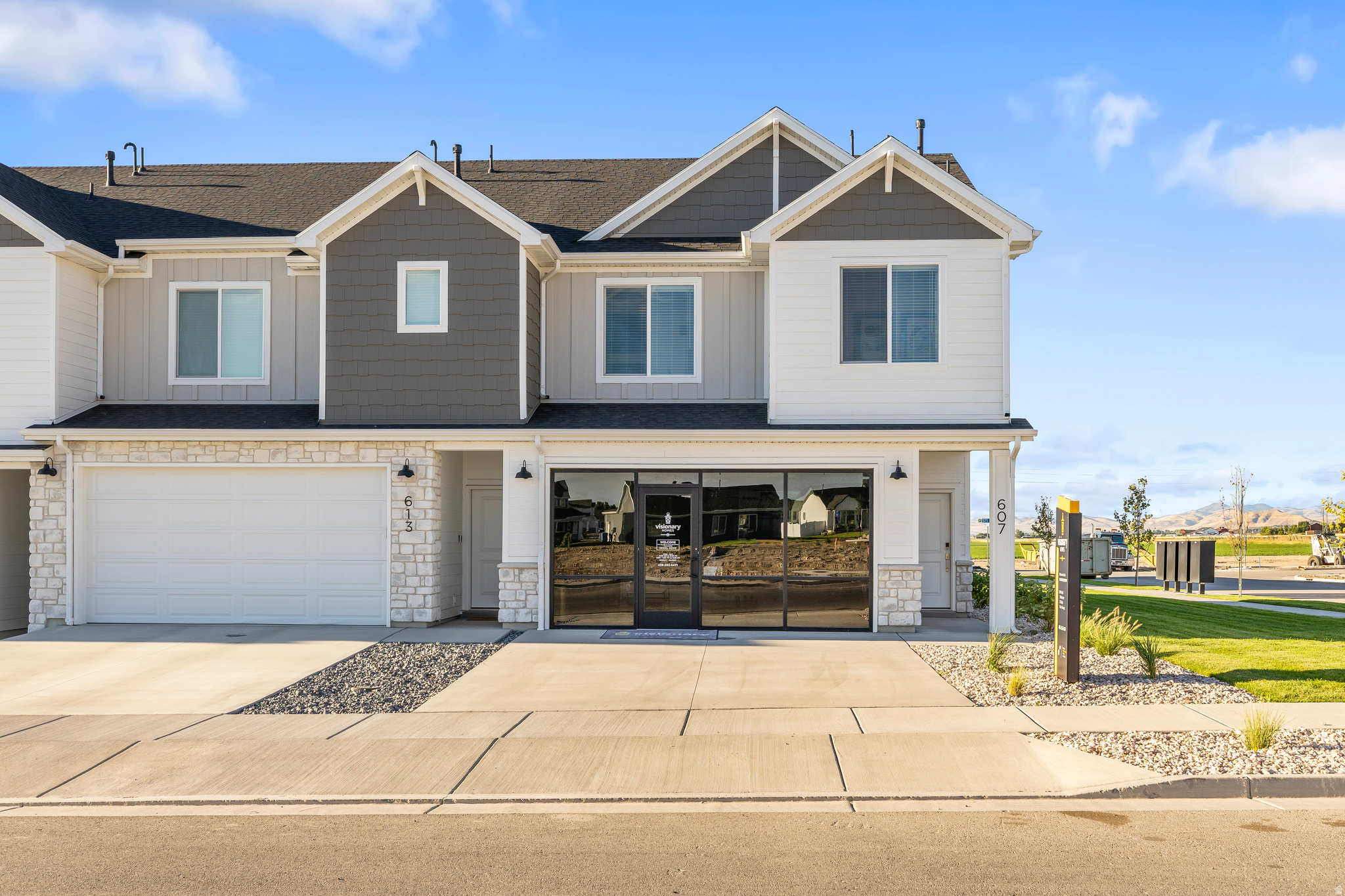 Say hello to the highly desired end unit "Huckleberry" plan in the Meadows at Sky View! LOCATION LOCATION LOCATION! Just blocks down the street from Sky View High School--Say goodbye to existing homes that need TLC and don't allow room for growth, and say hello to an intentionally well-thought-out townhome layout with a separate living space upstairs, a walk-in shower in the primary bedroom with a massive walk in closet, a large island downstairs and quartz countertops included and wait... an unfinished basement for additional growth down the road! What more could you ask for? *Pictures are of a previously completed unit, may feature minor differences, and pictures are not of the exact unit*