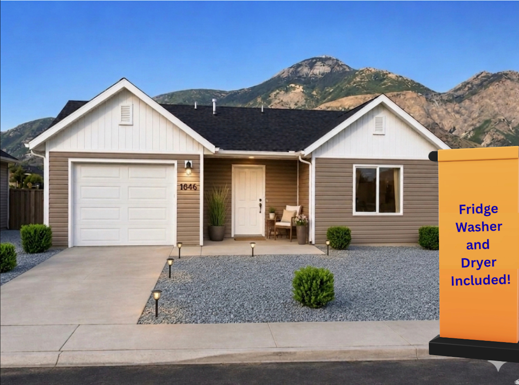 Fridge, Washer, and Dryer included! Stop maintaining your home and start enjoying it. This brand-new patio home offers a low-maintenance lifestyle without sacrificing quality, comfort, or location. Designed for easy single-level living, this thoughtfully crafted home features an open floor plan, quartz countertops, a walk-in closet, an attached garage with a smart opener, and beautiful mountain views right outside your door. Located in the highly desirable Summit View community, you'll enjoy maintenance-free landscaping and snow removal handled for you, along with walking trails, biking paths, parks, picnic areas, and pickleball courts. Whether you're downsizing, simplifying, or just tired of spending weekends on yard work, this is the lifestyle upgrade you've been waiting for. The best part? Everything is brand new. No outdated finishes. No expensive repairs. No projects are waiting for you after closing. Just move in and enjoy. Google Maps Pin Drop to Location: https://maps.app.goo.gl/1PyVwJ8sn419EjVx8