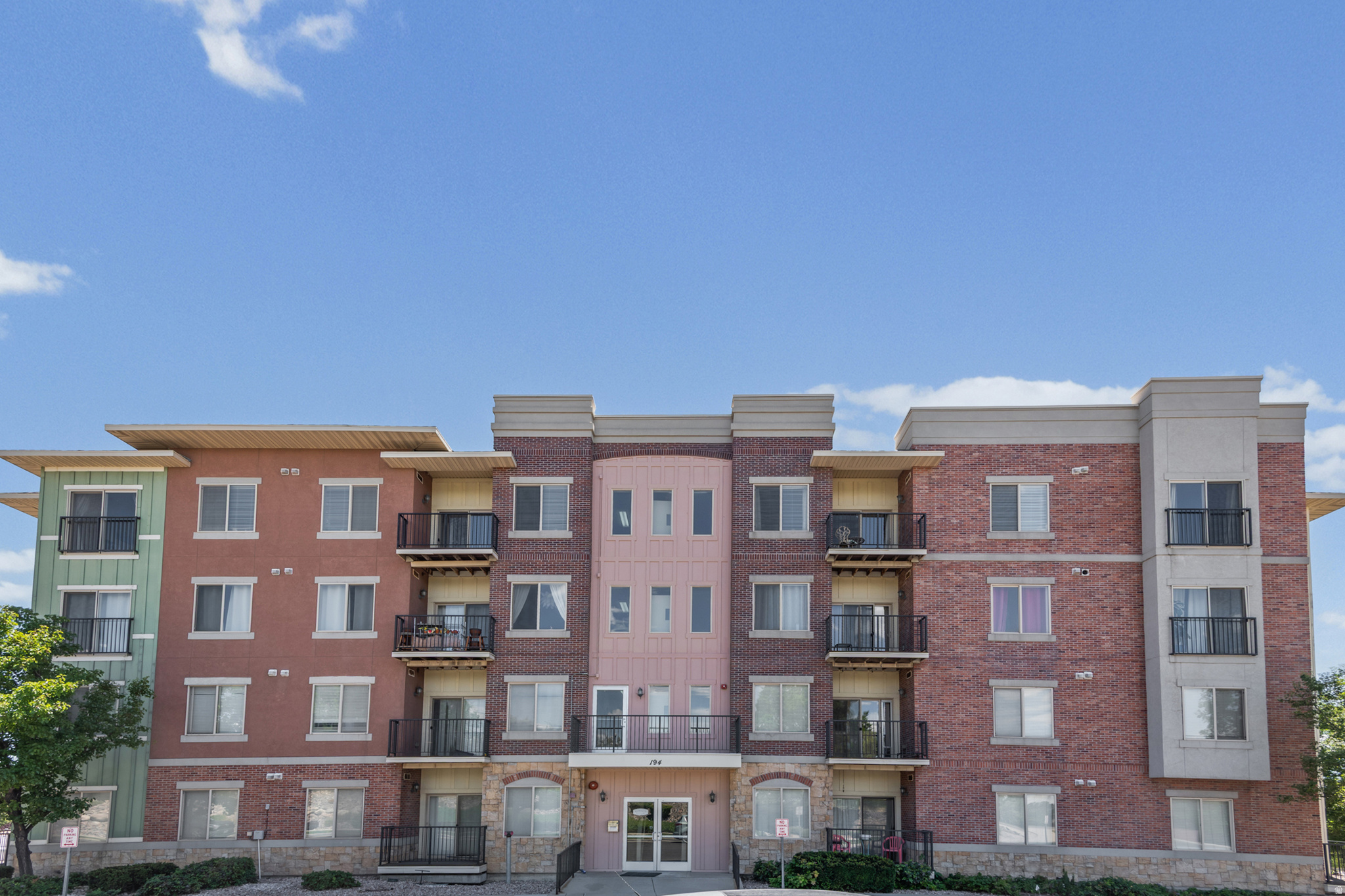 Welcome home to this beautifully updated condo in the desirable Albion Village community! You'll love the soaring ceilings, open-concept floor plan, and two private balconies that offer the perfect place to relax and enjoy the views. The kitchen, dining, and living areas flow seamlessly together, creating a bright and inviting space that's ideal for everyday living and entertaining. The spacious primary suite features a walk-in closet and private bathroom, while the additional bedroom provides plenty of room for family, guests, or a home office. Perfectly situated in the heart of Sandy, you'll enjoy easy access to shopping, restaurants, parks, recreation, and major commuter routes. With its fresh updates, functional layout, incredible location, and beautiful views, this is a home you won't want to miss. There is also a large Clubhouse, gym, and pool. Schedule your private showing today before it's gone! Furniture in Living and Dining areas are included.