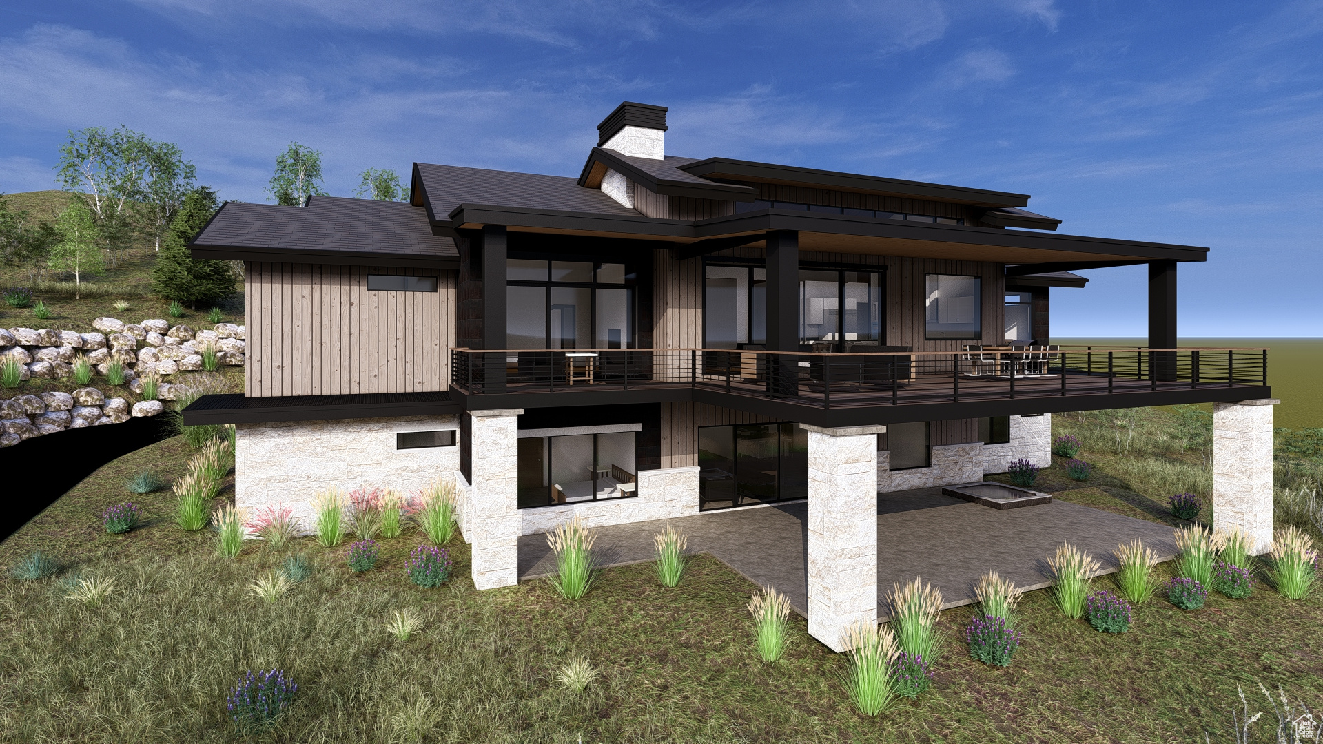 Nestled in the Aspens this new construction home offers privacy & endless Uinta Mt views from the Aspen Camp area of Promontory. Featuring a tandem 6 car garage, massive covered deck and a gourmet kitchen with Wolf/Sub-zero appliances. The main level offers a luxurious primary suite with his & her closets, a secondary guest suite, an office, laundry, a 4 season mudroom and a large great-room making for an abundance of main level living. The lower level features the ultimate entertainment area including a bar w/ under counter beverage, ice & a dishwasher drawer, game room, optional wine room, theater, gym & three additional on-suite bedrooms. Interiors by Intrigue Design allows for plenty client interaction. Just around the corner to many of the club amenities including three golf courses & club houses, multiple pools, spa, gym, tennis, pickle ball, ice skating, kids cabin, and the Shed, which contains an indoor basketball court, bowling lanes, and a theater. Additional amenities include the Peak, Hearth & Sage restaurants, the beach club, tubing hill, bocci ball, cross county skiing, soccer field, fishing pond, equestrian center, and the alpine ski lodges at Deer Valley & Park City mountains.