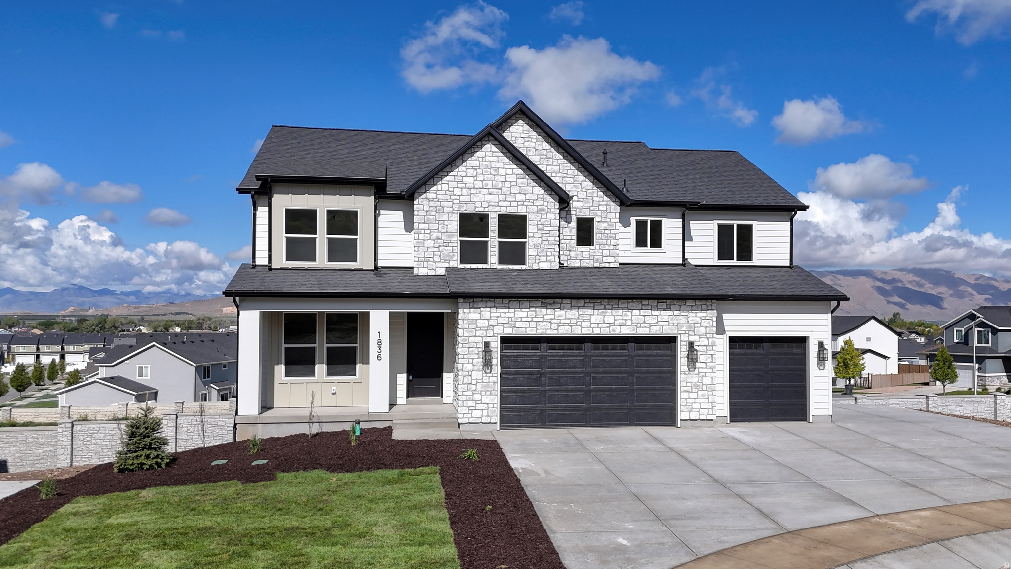 ** OPEN HOUSE SATURDAY MAY 9 FROM 3PM-5PM, COME CHECK IN AT 1872 S 100 E Payson FIRST** Introducing the Tracie, a brand new 4,293 sq ft showstopper sitting at the end of a cul-de-sac with million-dollar, unobstructed views of the valley and the Payson Temple. Yes, those views. The kind that make sunset feel like a nightly event, not an accident. This new build checks every box and then adds a few you didn't know you needed: RV parking, a 3-car garage, and a walk-out basement that's practically begging to become a future ADU, guest suite, or income producer. Inside, the open floor plan actually feels open-thanks to 17-foot ceilings in the great room and walls of natural light. You'll find 4 bedrooms, 3 bathrooms, a statement fireplace, quartz countertops, and a massive walk-in pantry that could survive a Costco run without breaking a sweat. The main floor formal living room is perfect for an office, a flex space, or that "nice room" you pretend you won't use but absolutely will. And the primary suite? It's on another level-huge soaker tub, separate euro shower, double vanities, and a walk-in closet so big it might need its own zip code. Brand new. End of the cul-de-sac. Unreal views. Serious upgrades.