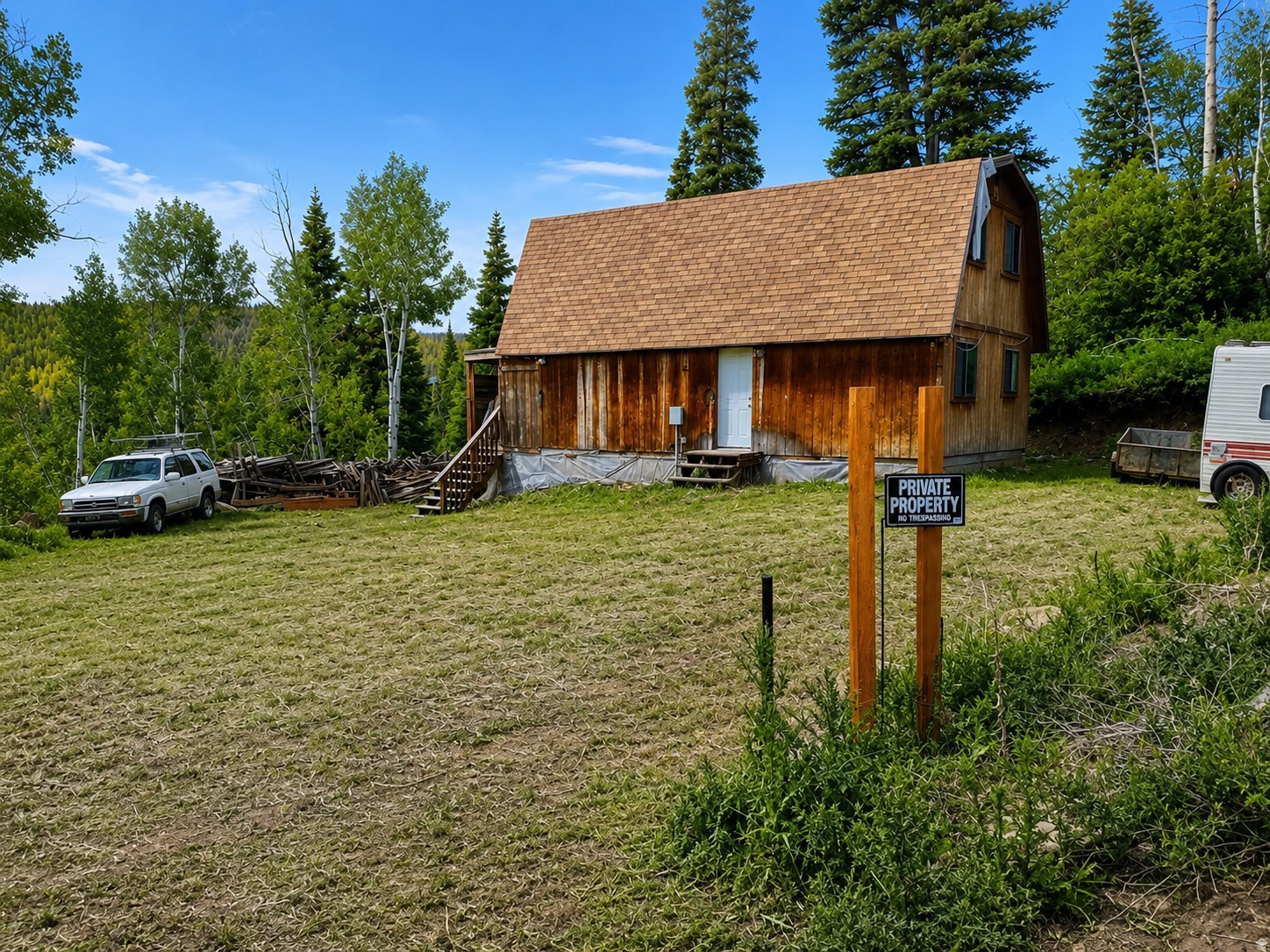 Located at 1005 Oak Road in Tollgate Canyon near Coalville, Utah, this property is offered primarily for land value. Set along the edge of the ranch and accessed from Oak Road rather than Pine Meadow Drive, the property offers a peaceful mountain setting with added separation from the community's main road. One of its standout features is the rare view of the Uinta Mountains, an uncommon vantage point within Tollgate Canyon. The property includes an existing 3-bedroom, 1-bath cabin that requires substantial renovation or replacement. Due to the condition of the structure, interior showings are not available. Conveniently located near I-80 with easy access to Kimball Junction, Park City, Deer Valley, and year-round outdoor recreation, this is an opportunity to create a custom mountain retreat or primary residence, subject to buyer verification of intended use and development requirements.
