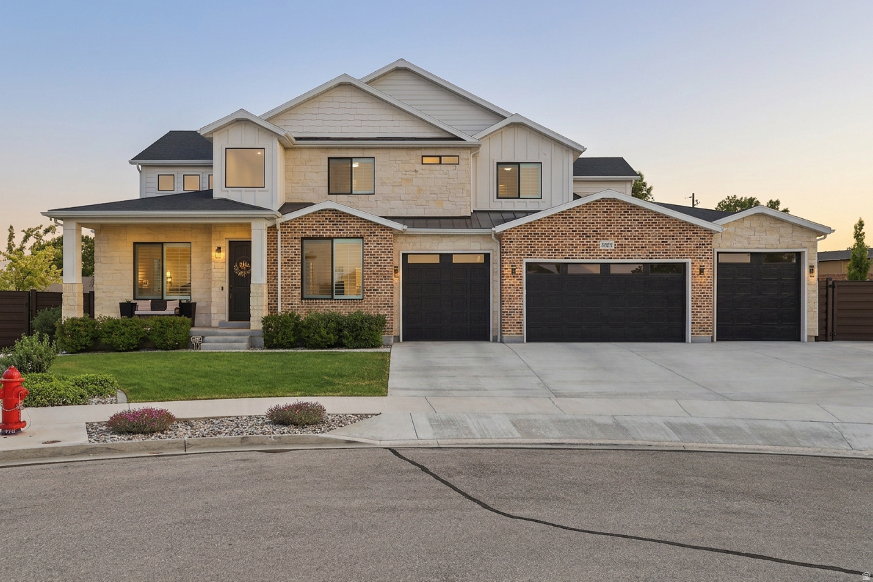 HOUSE HACK-Immaculate custom home on a quiet cul-de-sac in one of South Jordan's most desirable high-end neighborhoods. This turnkey .34-acre oasis offers luxury, privacy, and serious income potential with a fully independent 2-bedroom, 1-bath basement ADU that can offset a big chunk of your mortgage. Inside you'll find a main-level primary suite with spa-like bath (dual-head tub/shower, double sinks, makeup vanity)  Dedicated home theater, full gym with bottle filler, upstairs loft, huge walk-in pantry, and smart storage throughout. Enjoy the outside with your private backyard featuring a built-in gas fire pit with seating, waterfall, commercial-grade playground with rubber surfacing, in-ground trampoline, and gas line ready for your BBQ. Additionally it has 4-car garage with hot/cold water, RV parking, full security system with cameras, and thoughtful custom details everywhere. Just minutes from the freeway, shopping, dining, and top-rated schools. Luxury, functionality, and income...all in one exceptional package. Save money on your summer water bill by using the secondary water which is hooked up!