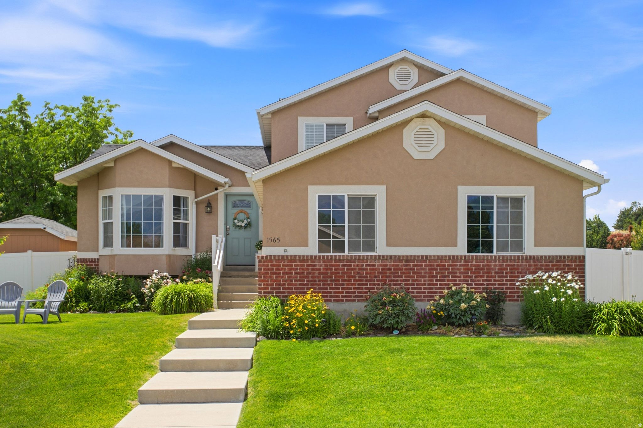 Beautiful multi-level home on a landscaped 0.20-acre corner lot in the highly desirable Hill Creek neighborhood. This well-maintained property features an updated kitchen and a convenient mudroom with a utility sink, providing extra functionality for everyday living. The spacious backyard offers a pergola-covered patio, mature fruit trees, and a well-established garden, creating the perfect setting for outdoor enjoyment. Additional highlights include a large shed for storage and trailer/RV parking securely located behind the gate. Situated in a fantastic neighborhood just minutes from a nearby park, this home combines comfort, convenience, and exceptional outdoor living.   Square footage figures are provided as a courtesy estimate only and were obtained from County Records .  Buyer is advised to obtain an independent measurement.