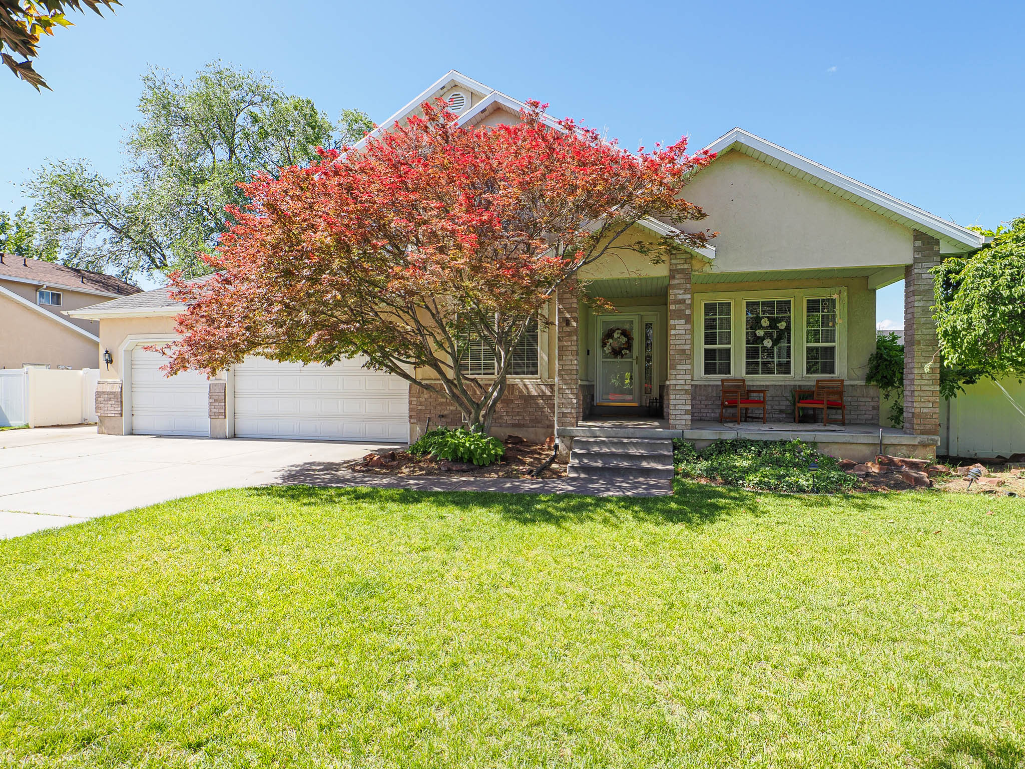 Nestled in a well-maintained Murray subdivision, this charming two-story home offers an abundance of space and functionality. Upon entering, you'll be welcomed by a grand entryway featuring an adjacent office, formal living room, and dining area. The heart of the home is the expansive kitchen and family room, creating the perfect setting for everyday living and entertaining. The main floor also features a spacious primary suite with an en-suite bathroom, convenient main-floor laundry, and a guest powder bath. Upstairs, you'll find two additional bedrooms and a full bathroom. The fully finished basement offers even more living space with a family room and recreation room separated by a see-through fireplace, creating a warm and inviting atmosphere. Two additional bedrooms and another full bathroom complete the lower level. Outside, the property is exceptionally well-equipped for RV owners, featuring ample RV parking, hot and cold water RV hookups, and a dedicated black-water dump station for added convenience. A three-car garage provides plenty of storage and parking space. Ideally located near Fashion Place Mall, Midvale's shopping and dining amenities, and with quick access to the freeway, this home combines space, comfort, and convenience in one exceptional package. This is a must-see property!