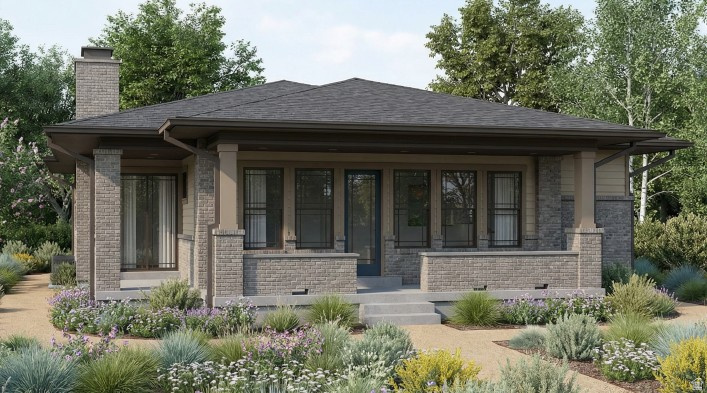 This stunning Hollyhock Prairie home showcases modern design and quality craftsmanship! Enjoy features like Christmas light outlets, a tankless water heater, gas log fireplace, and a theater room-perfect for entertaining. The grand owner's bathroom includes a Euro glass shower enclosure with cultured marble surrounds. Finishing touches include 2-tone paint, glass door to the office, large Craftsman base and casing, and satin and brushed nickel hardware, combining comfort and sophistication in every detail. The stylish kitchen features cotton maple cabinets, quartz countertops, and stainless steel gas appliances with double ovens, complemented by a tile backsplash and elegant finishes. Beautiful laminate hardwood flooring flows through the main living areas with tile and carpet in select spaces. All located in the great up and coming Terraine community!