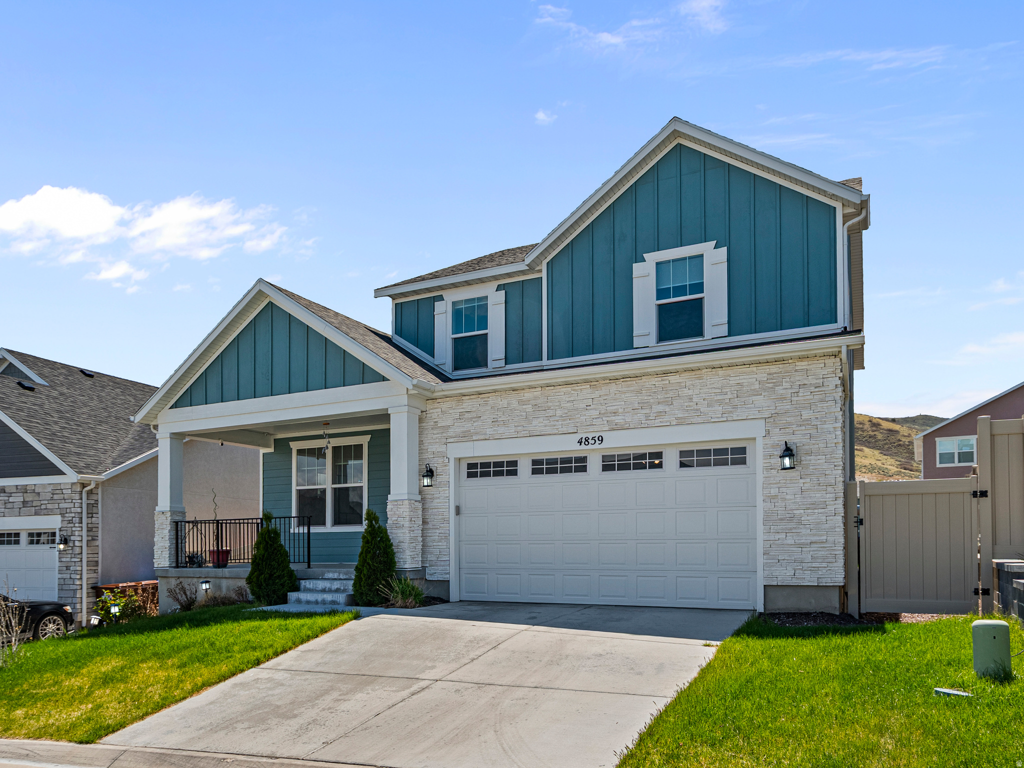 Welcome home! This home is located one of Herrimans most sought after master planned communities. This homes offers nearly 4,000 sqft feet of spacious living and over $170,000 in design center upgrades and owner improvements. You will love the modern elegance and thoughtfully designed space including the grand gourmet kitchen, complete with oversized center island, upgraded quartz countertops and upgraded cabinets. The upgraded laminate flooring floors throughout the main floor and seamlessly into the great room. The main floor provides a homes office space as well. Enjoy the primary bedroom with an en-suite that looks and feels like a spa. The finished basement offers an oversized family room, LVP flooring, a bedroom and full bathroom with large storage area. Relax in the professionally landscaped yard that is meticulously maintained.