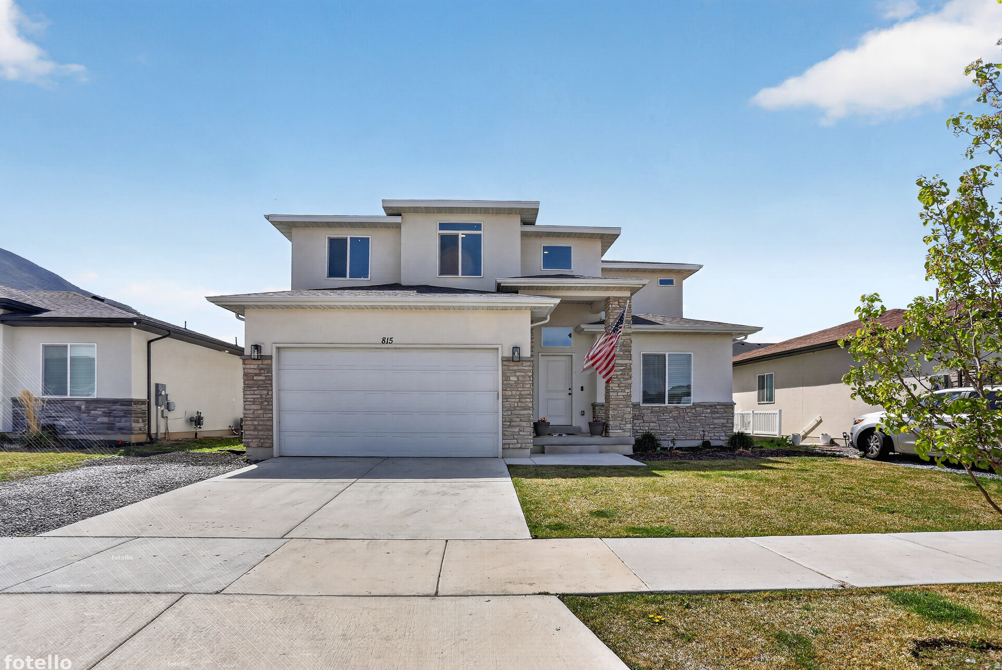 ****Open House, Saturday May 16, 2026 from 12-2 PM**** Like-new 2023 2-story in desirable Mapleton Village! Spacious 3,200+ sq ft with 3 bedrooms, full unfinished basement, and 2-car garage. Flat lot with mountain and valley views. Located in a great neighborhood with sidewalks and curb & gutter. Landscaping is currently being completed, adding the finishing touch to this beautiful home. Don't miss it!