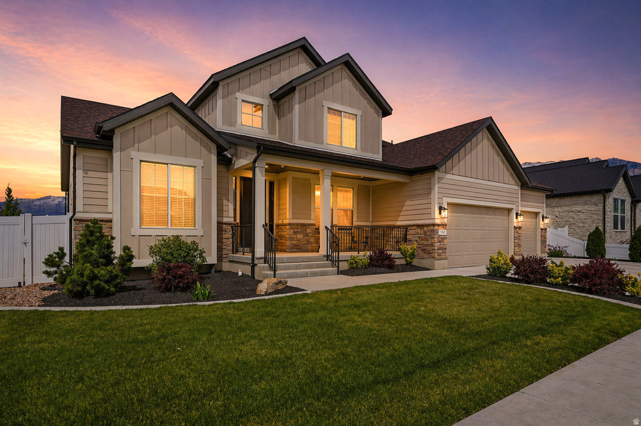 This is the highly desired Ivory Homes "Hamilton" model in Lindon's groomed and convenient Anderson Farms. It was built with the Premium Package, featuring a bright, open layout, family room fireplace, custom built-ins, and an upgraded kitchen with enlarged island, added cabinetry, and soft-close drawers. The full basement mother-in-law apartment offers 9-foot ceilings, separate entrance, dedicated parking, and strong ADU income potential, ideal for multigenerational living or added income opportunity. Additional highlights include a 3-car garage with premium Spartan Floor coating, water softener, reverse osmosis system, and a new upgraded roof installed last fall. Prime location near I-15, Pleasant Grove Boulevard, shopping, dining, and more, with stunning mountain views.  Square footage figures are provided as a courtesy estimate only.  Buyer is advised to obtain an independent measurement.