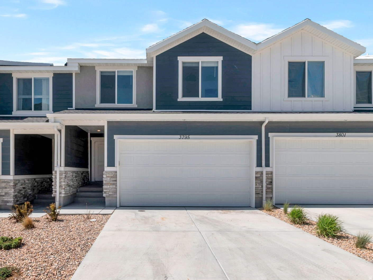Welcome to this spacious and modern townhome nestled in the peaceful Quiet Valley community on the southeast end of Spanish Fork. This two-story home offers 4 bedrooms, 2.5 baths, a 2-car garage, and a 20-foot driveway. The open-concept main floor flows seamlessly between the kitchen, dining area, and family room, with a pantry for extra storage and a powder room conveniently located off the garage entrance. Out back, a 9x24 concrete patio opens to community common space, perfect for entertaining. Upstairs, four generously sized bedrooms include a primary suite with a walk-in closet and private ensuite bath, while two additional bedrooms also feature walk-in closets. An upstairs laundry room adds everyday convenience. The partially finished basement gives you a head start on additional living space, with work already underway and just waiting to be completed to your taste. Smart home technology, energy-efficient construction, an active radon mitigation system, and quality interior finishes including white cabinetry, quartz countertops, and LVP flooring complete this move-in ready home.