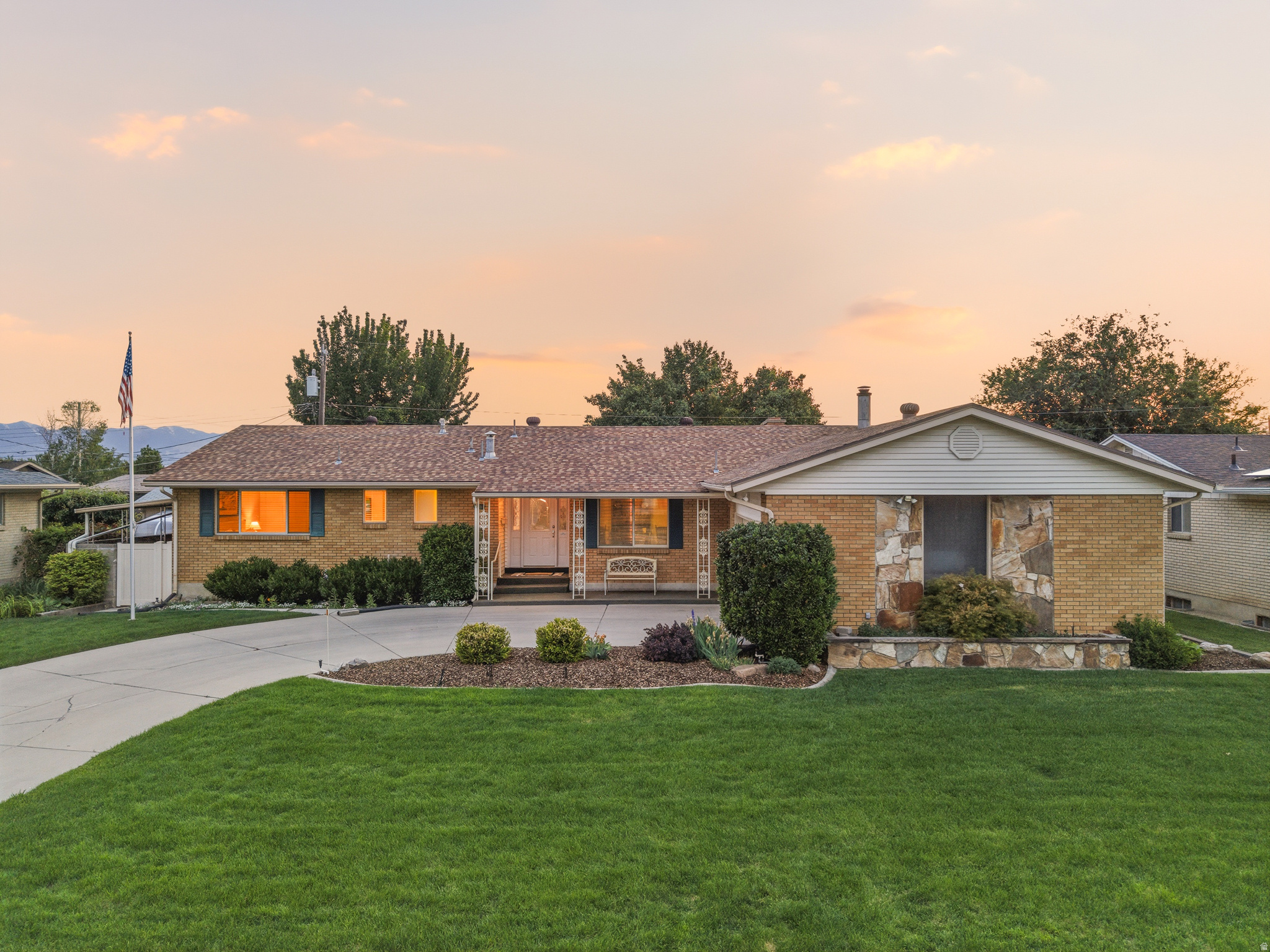 Beautifully maintained rambler in the heart of Midvale featuring a fully finished basement ADU with its own private entrance, a two-car garage, and one of the most immaculate yards you'll find at this price point. The fully fenced backyard showcases mature landscaping, stamped concrete, two awnings for shaded outdoor living, and a massive working shed with yard equipment included. This move-in ready home offers major updates including new windows, newer roof, A/C, and two furnaces, with one replaced within the last 7 years. The basement ADU provides an ideal setup for rental income, multigenerational living, or added flexibility, with an easy opportunity to create a 5th bedroom for a desirable 3 beds up and 2 beds down layout. With 3,448 square feet, 4 bedrooms, 3 bathrooms, and no HOA, this home combines space, functionality, and pride of ownership in one of Midvale's established neighborhoods known for its strong sense of community and welcoming neighborhood feel.      Square footage provided as a courtesy estimate. Buyers are advised to obtain independent measurements.